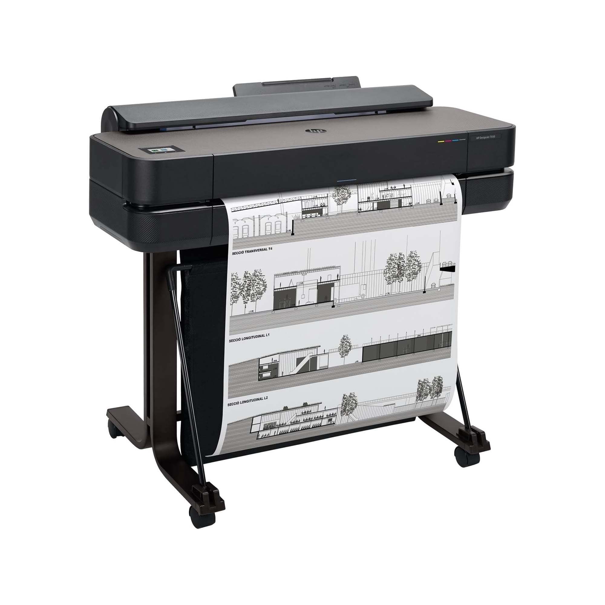 HP DesignJet T650 24p LFP 2025 Colour Ink-Jet Roll A1 61.0cmx91.4 m 2400x1200dpi 0.43 min/page USB LAN Wi-Fi Cutter