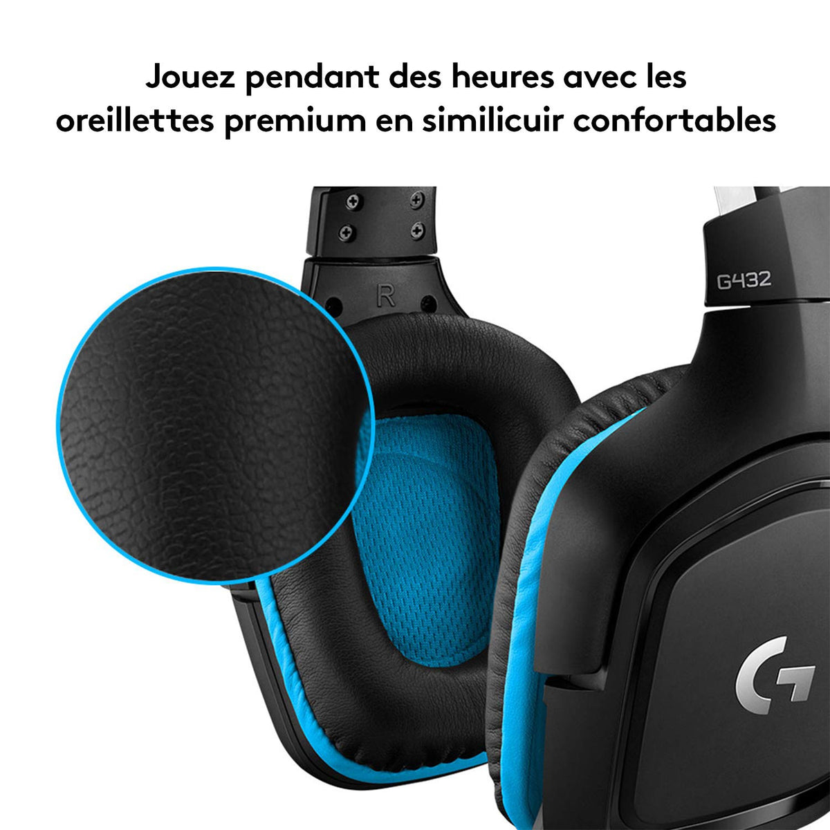 LOGITECH Gaming Headset G432 Headset 7.1 channel full size wired USB 3.5 mm jack black