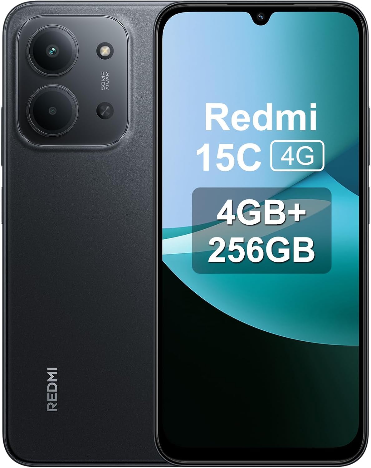 Xiaomi Redmi 15C 4G (6.9''- NFC - 256 Go, 4 Go RAM) Noir