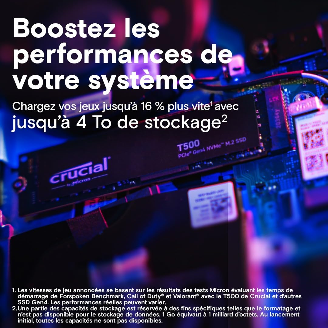 Crucial T500 1 To M.2 PCI Express 4.0 NVMe TLC