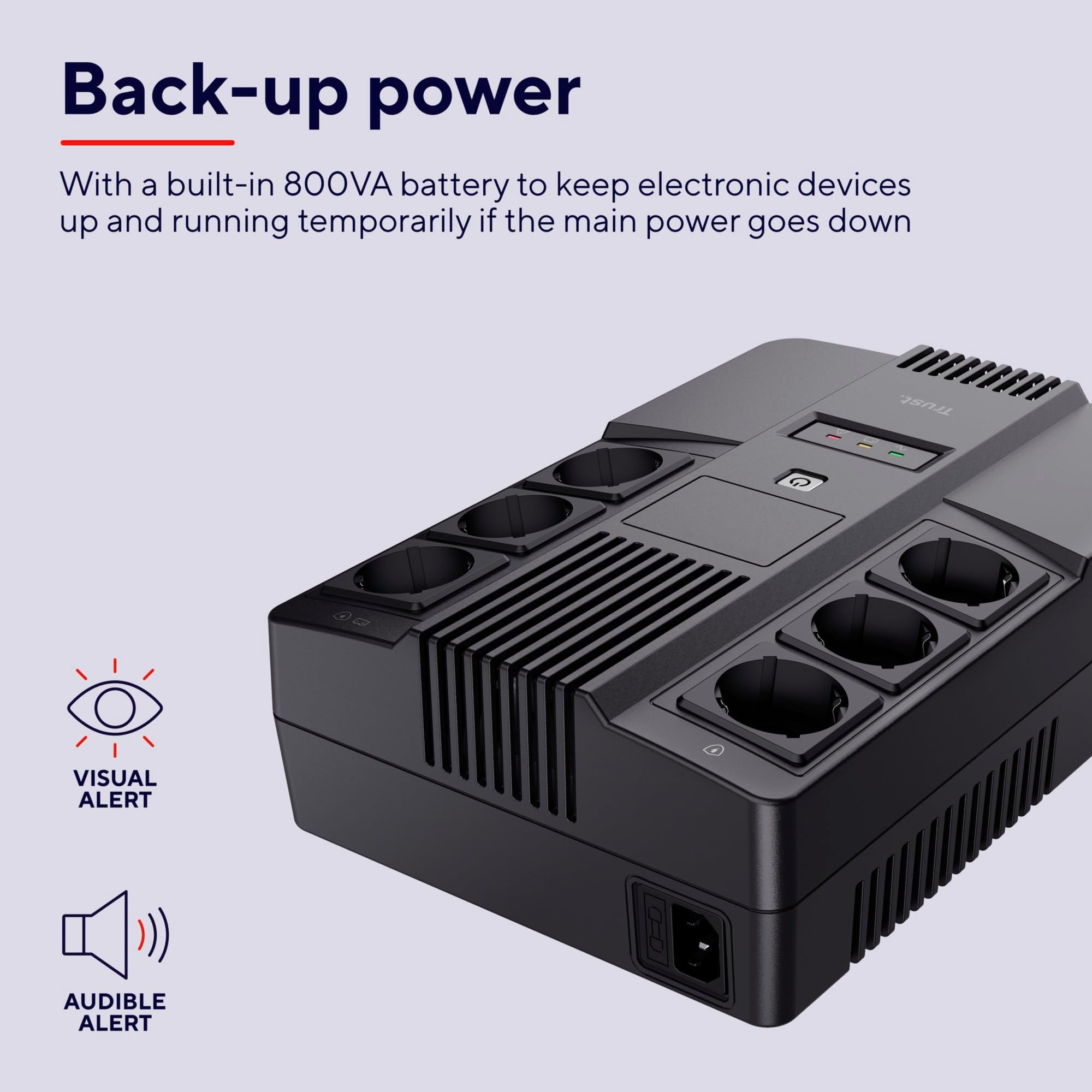 TRUST Onduleur MAXXON 800 VA avec 6 prises