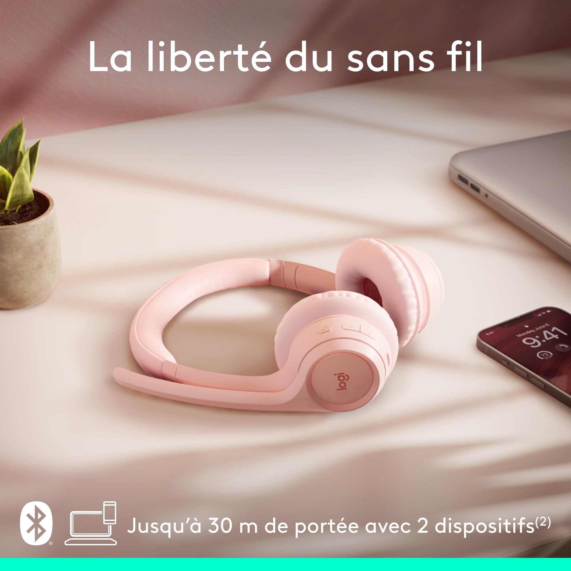 LOGITECH Zone 300 - ROSE - EMEA28-935