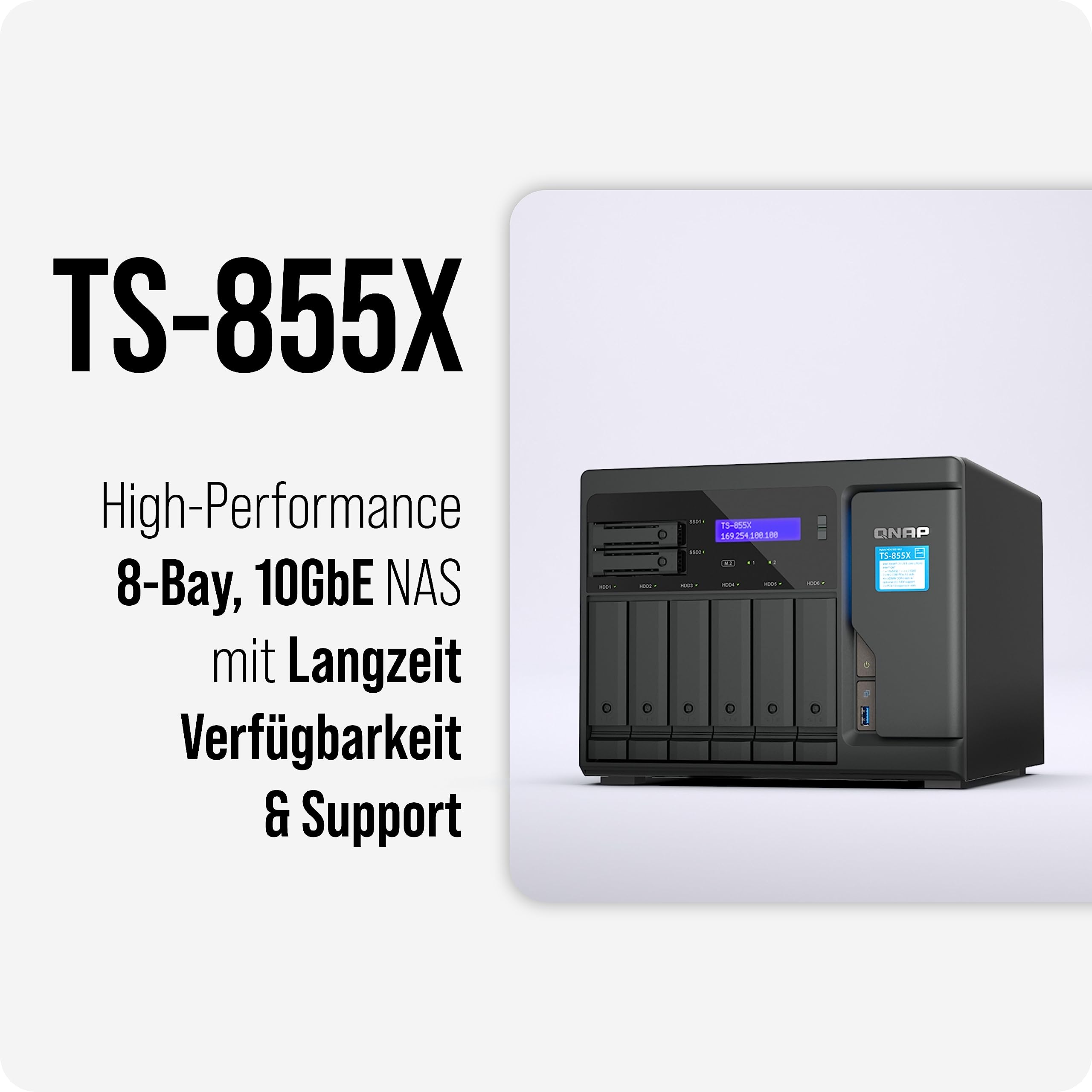 8-Bay NAS Intel Atom C5125 8GB RAM
