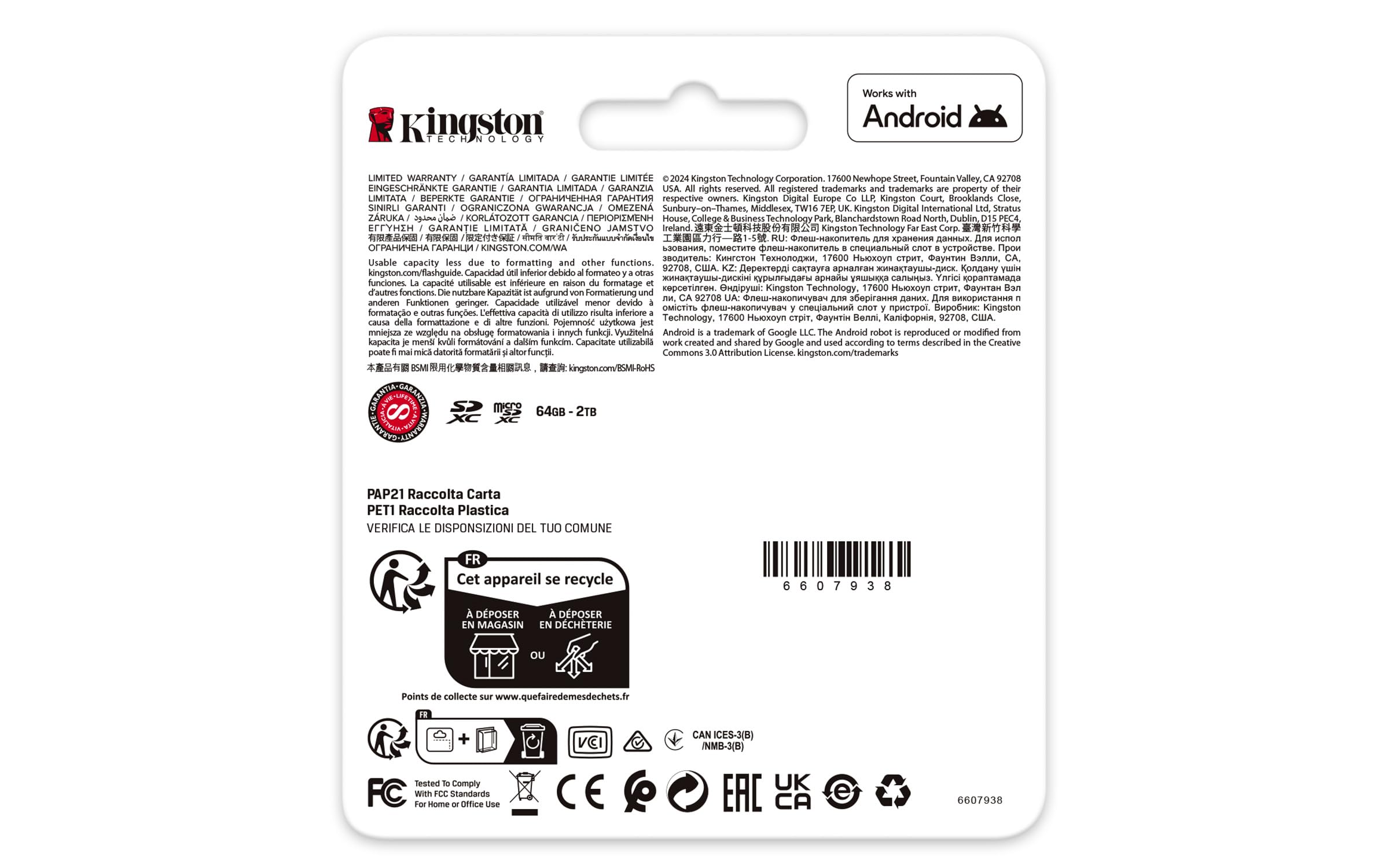 KINGSTON 64Go microSDXC Canvas Go Plus Gen4 200Mo/s A2 U3 V30 Card + Adapter