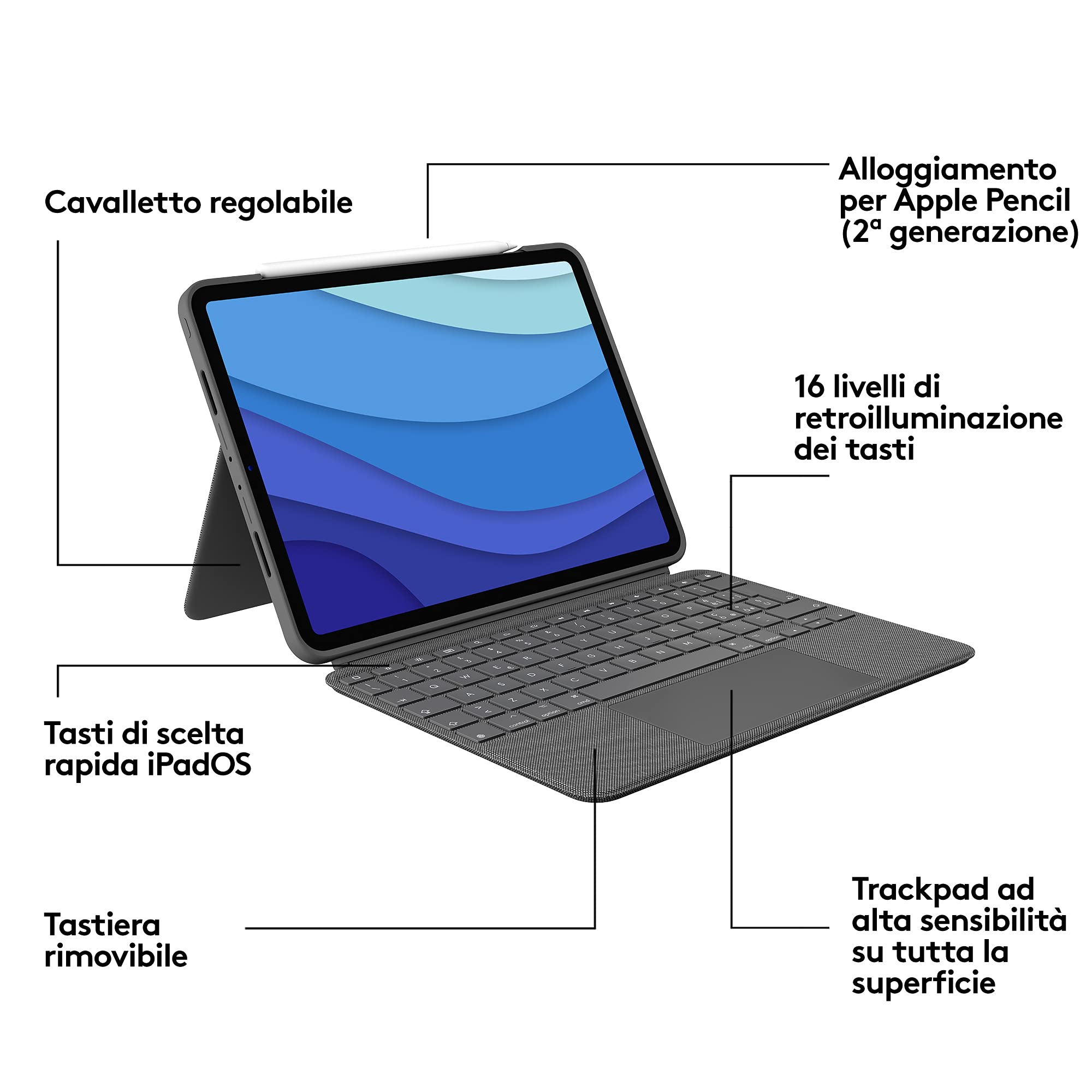 Combo Touch iPad Pro 11" Grey IT