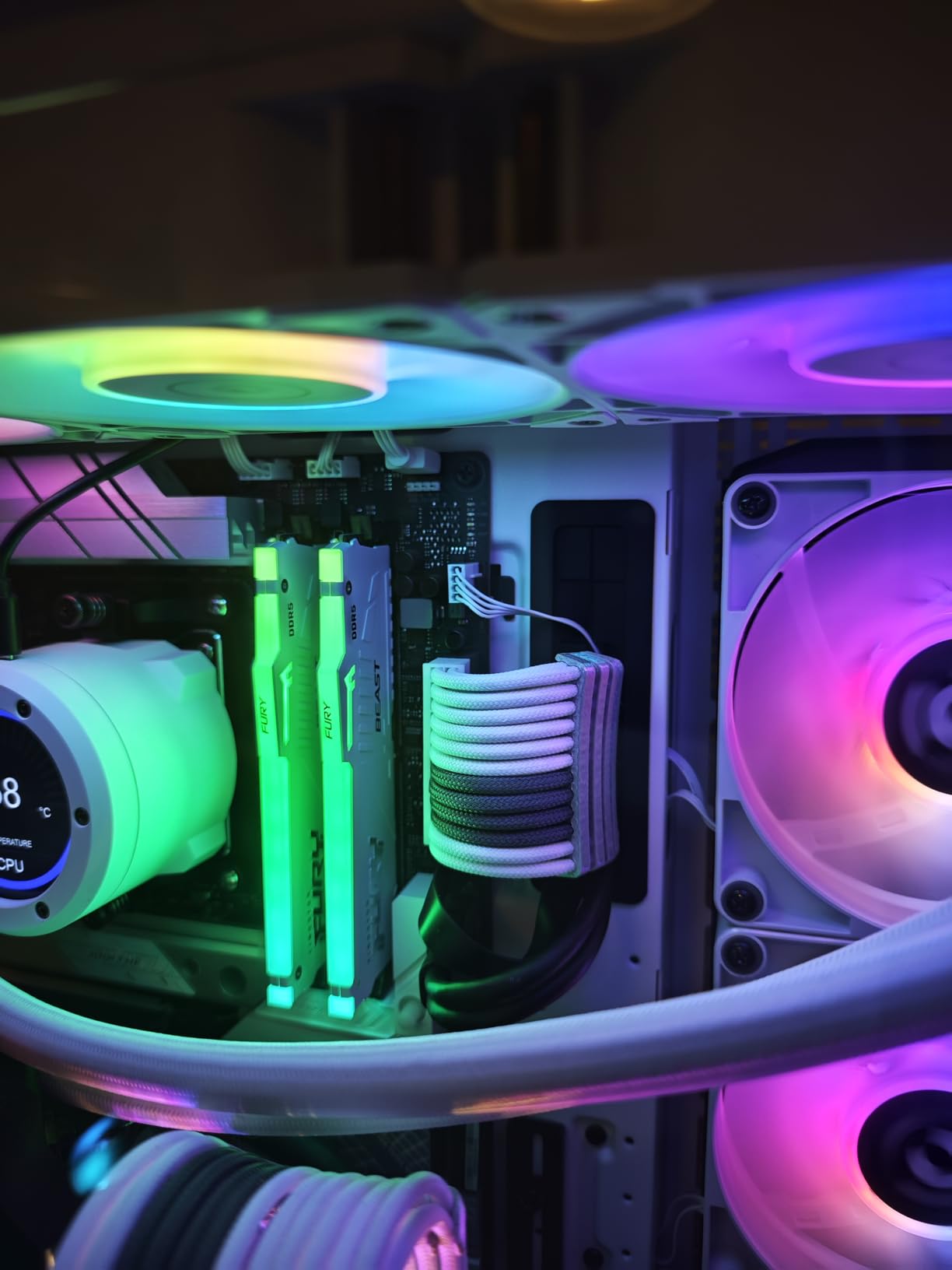 KINGSTON FURY Beast 32Go DIMM 5200MT/s DDR5 CL40 Kit of 2 White RGB XMP
