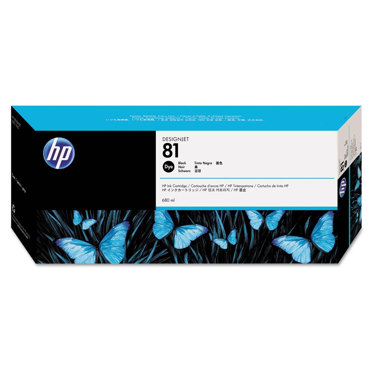 HP 81 original dye Ink cartridge C4930A black standard capacity 680ml 1-pack