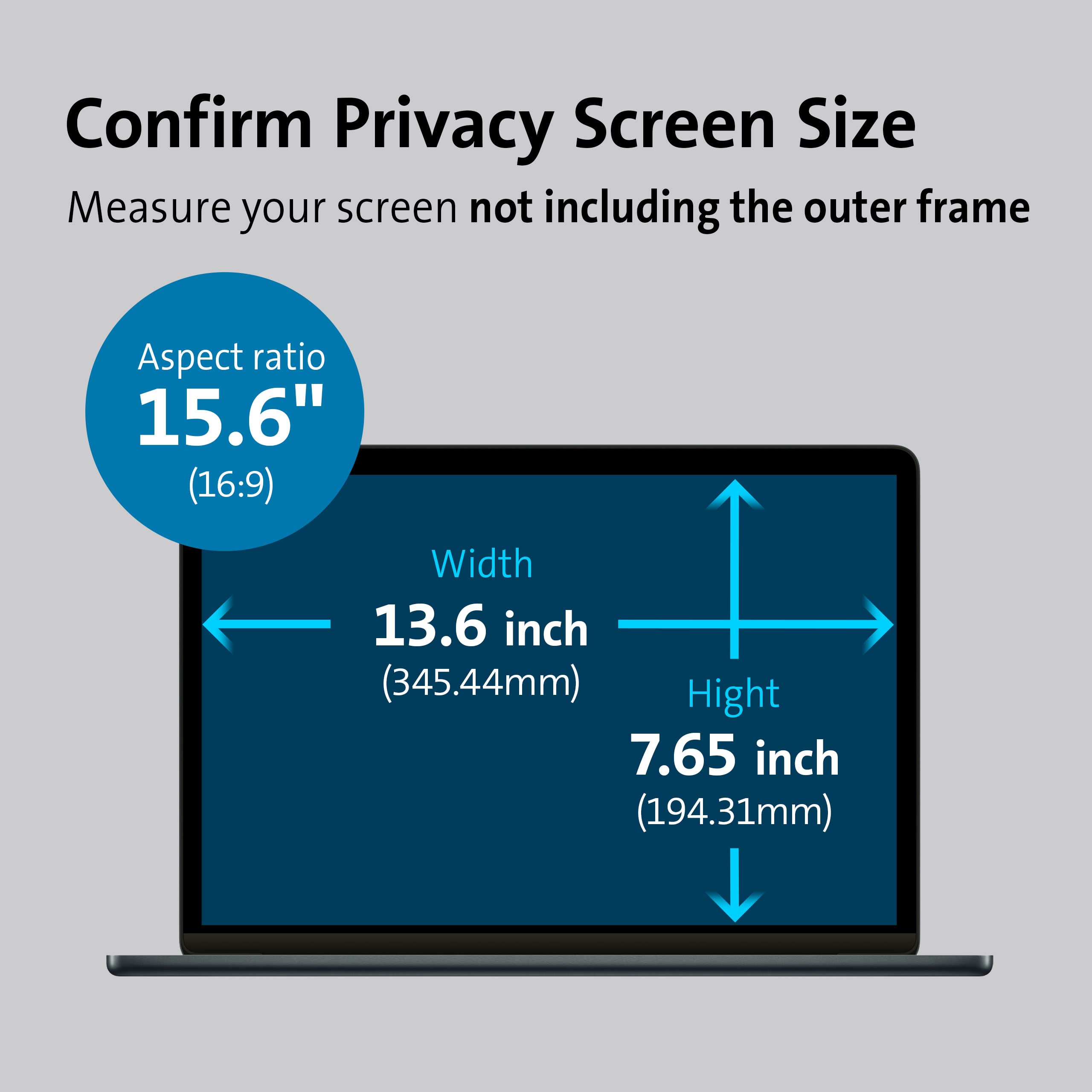 Magn Priv Scr Filt f 15.6 16:9 Laptop
