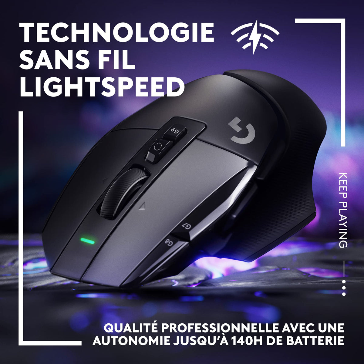 LOGITECH G G502 X LIGHTSPEED Mouse optical 8 buttons wireless 2.4 GHz USB LOGITECH LIGHTSPEED receiver black