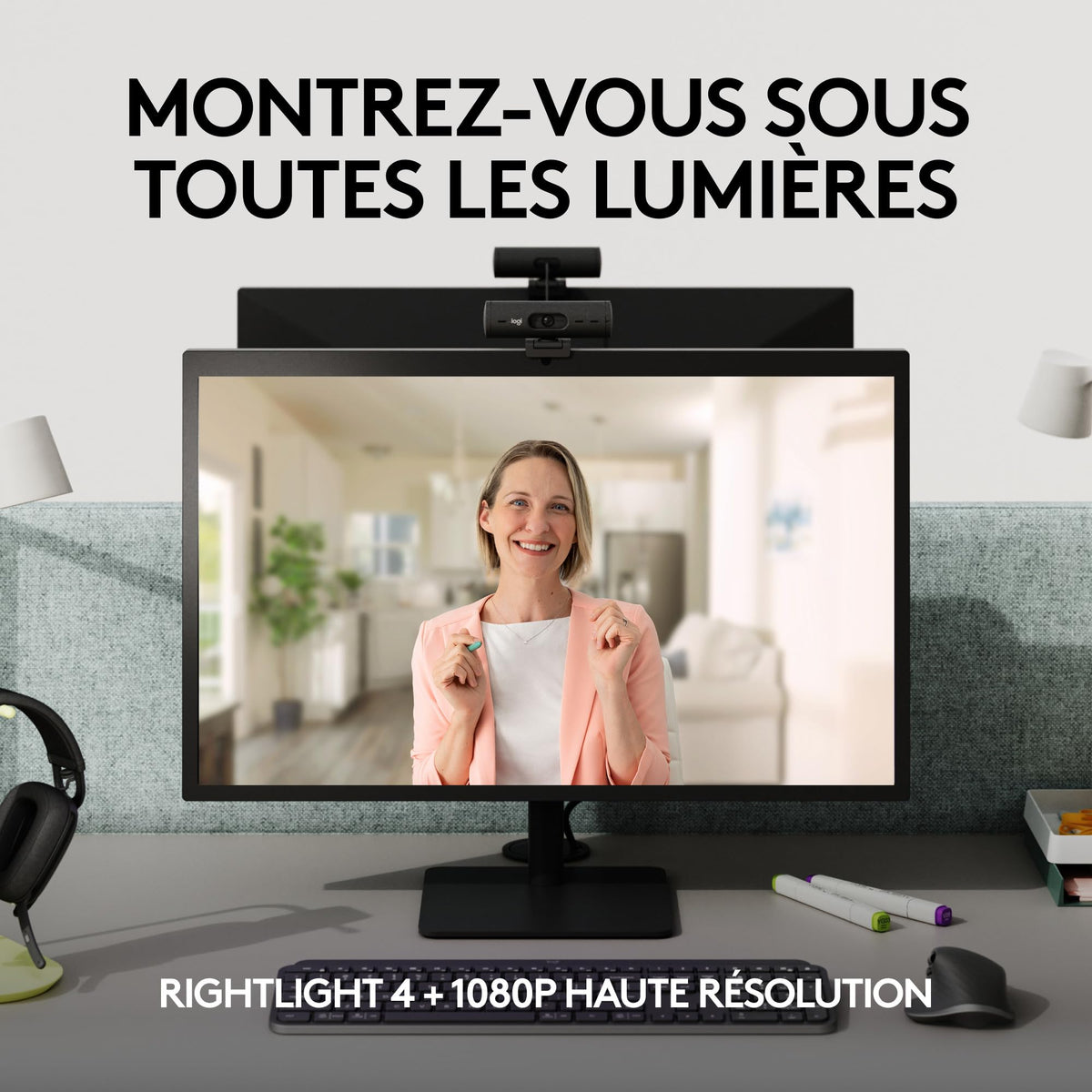 LOGITECH BRIO 505 Webcam colour 4 MP 1920 x 1080 720p 1080p audio USB-C
