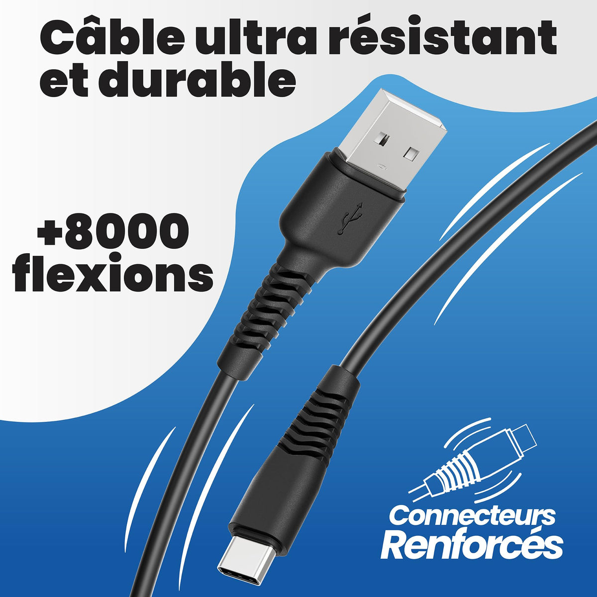 TNB 1m USB-C to USB Cable Black