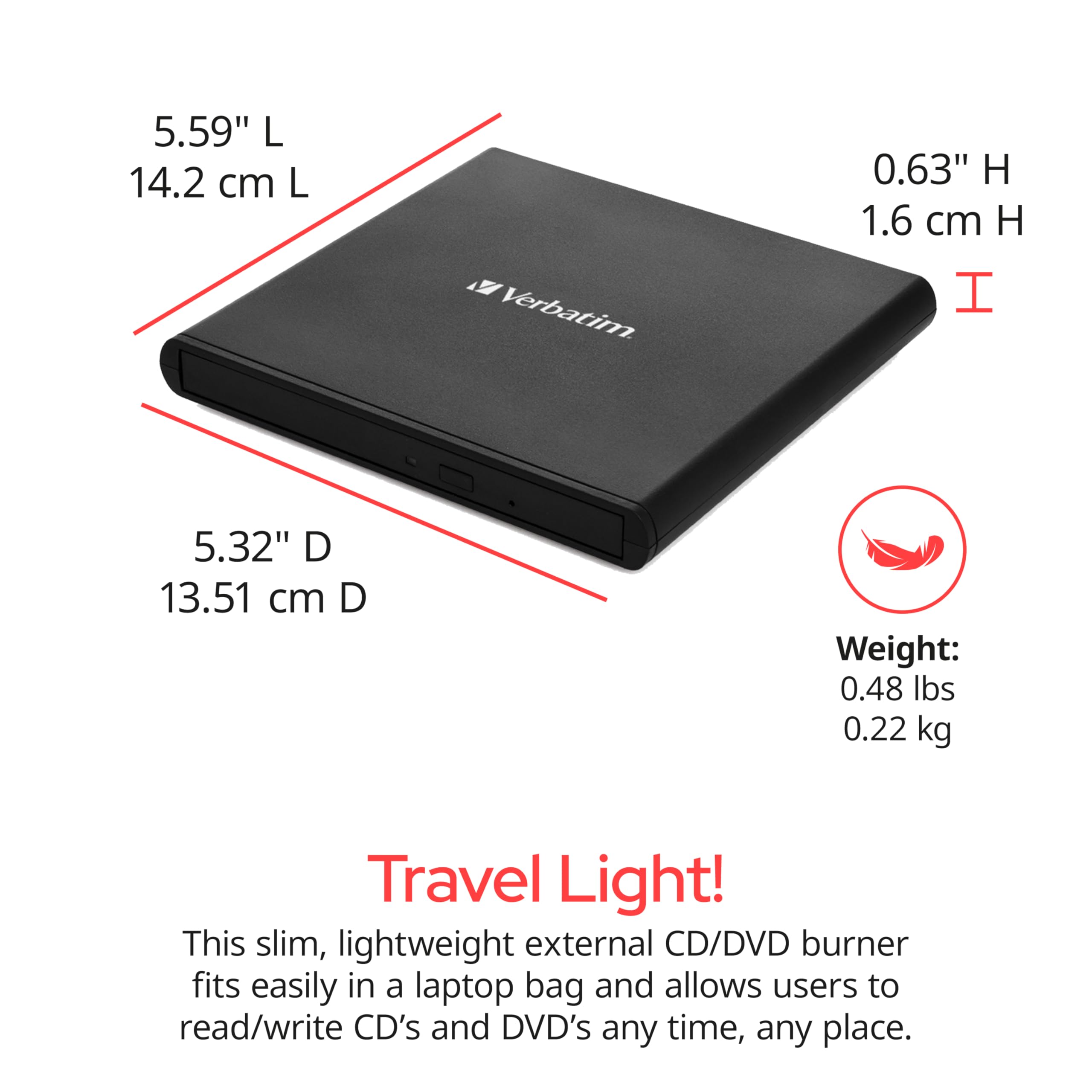 Verbatim External Slimline CD/DVD Write