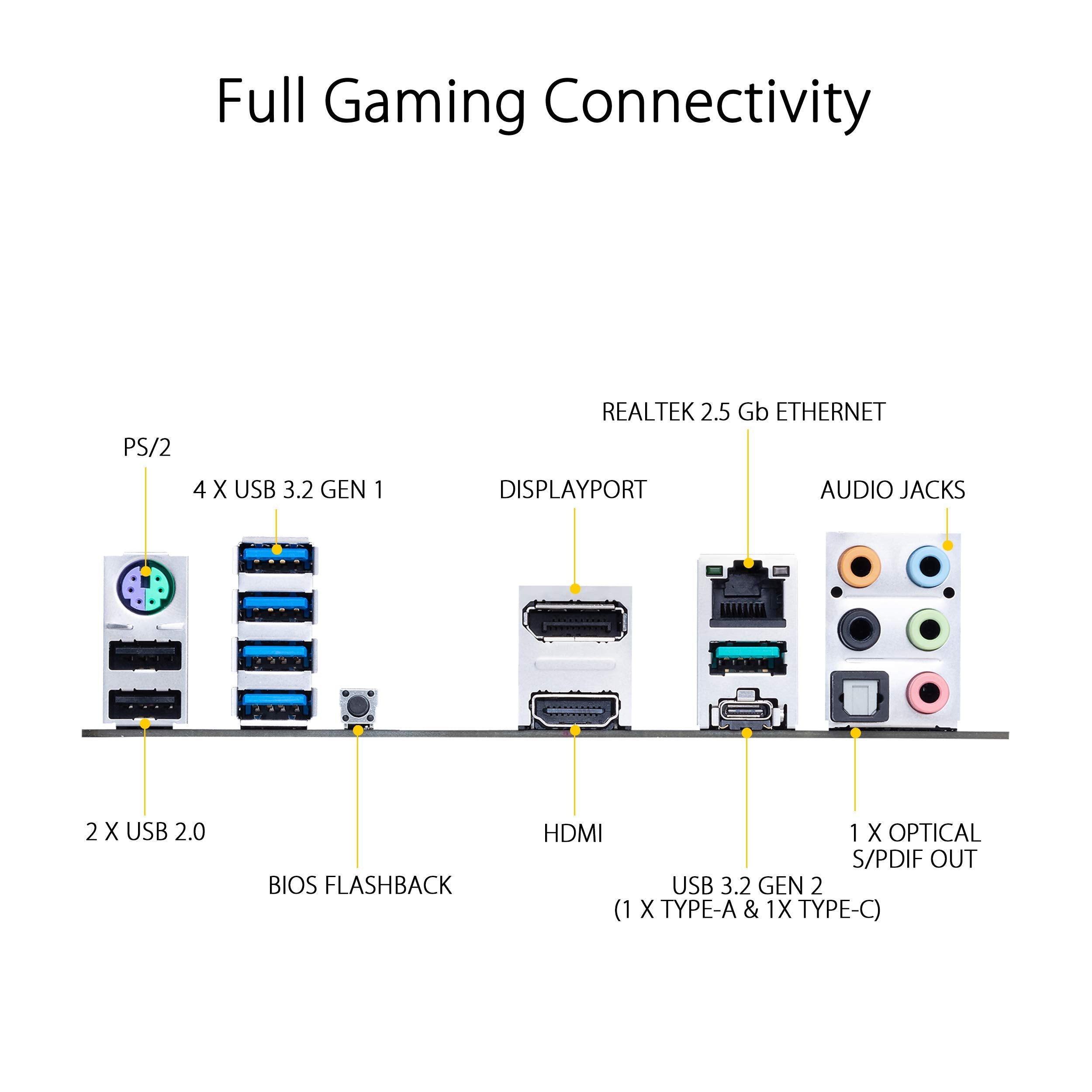 ASUS TUF GAMING B550M-PLUS mATX MB PCIe 4.0 dual M.2 10 DrMOS power stages 2.5Gb Ethernet HDMI DisplayPort SATA 6Gbps