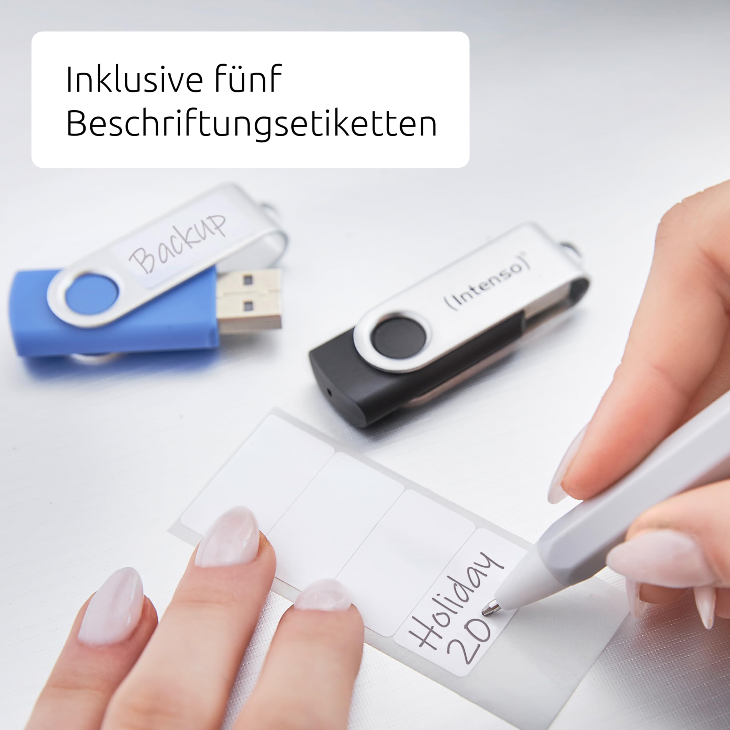 INTENSO Clé USB 2.0 Basic Line - Pack de 5 x 16 Go