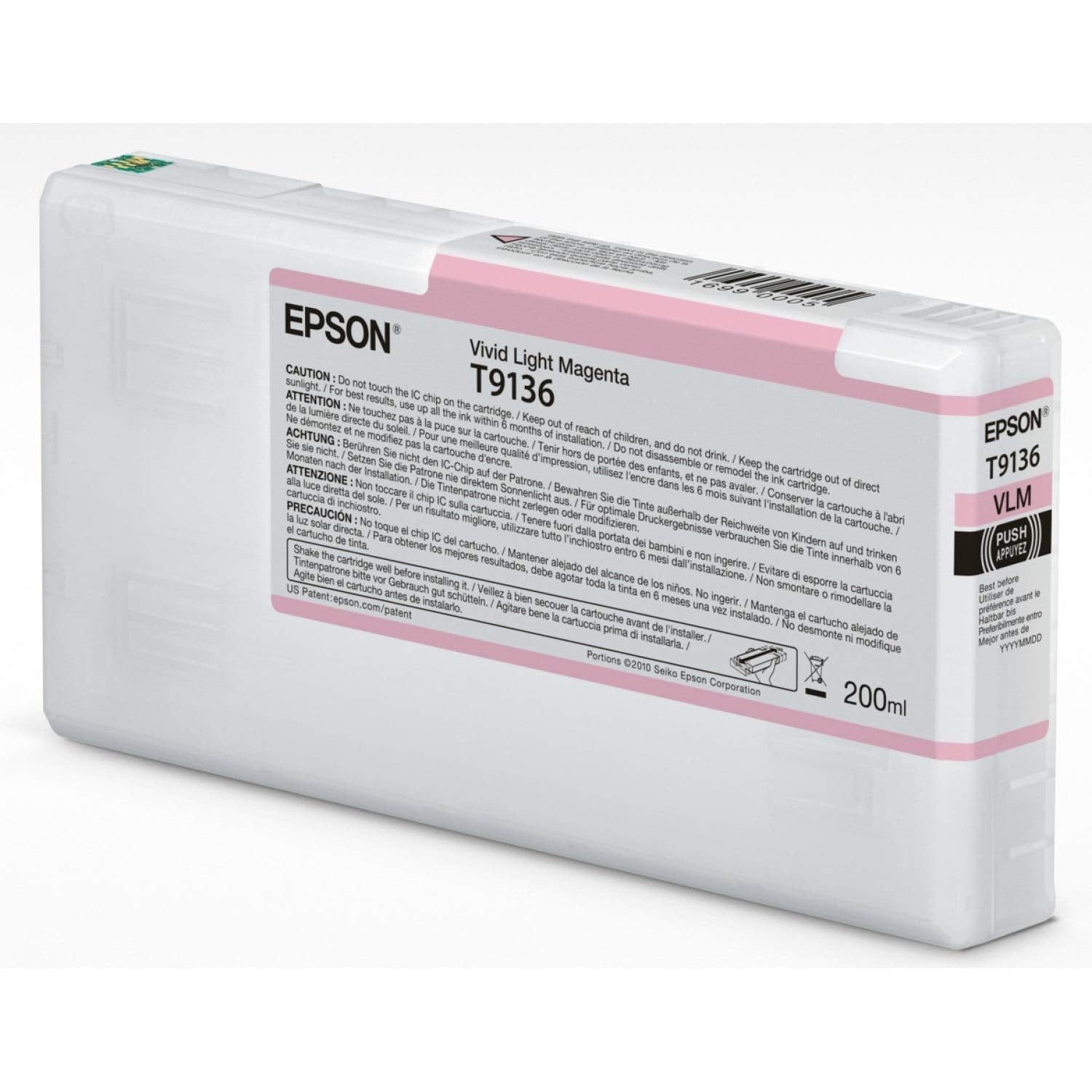 EPSON 5LB T9136 Vivid Light Magenta Ink Cartridge 200ml