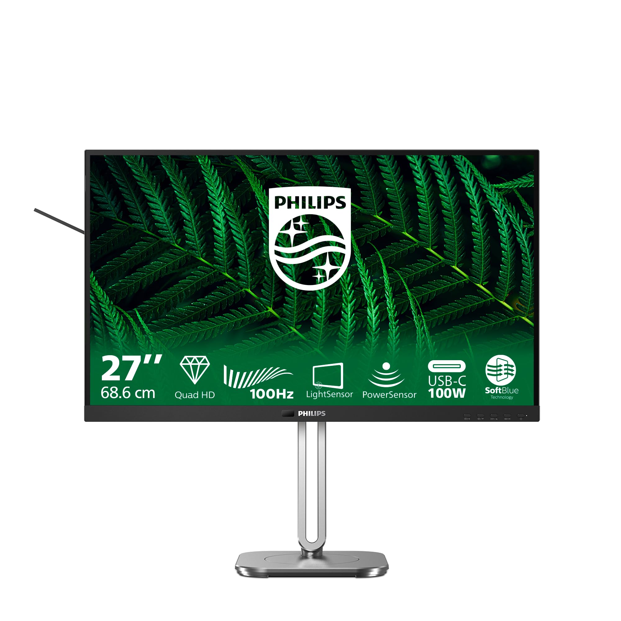 PHILIPS 27B2G5601/00 Monitor 27p 2560x1440 100Hz 2xHDMI DP USB dark gray