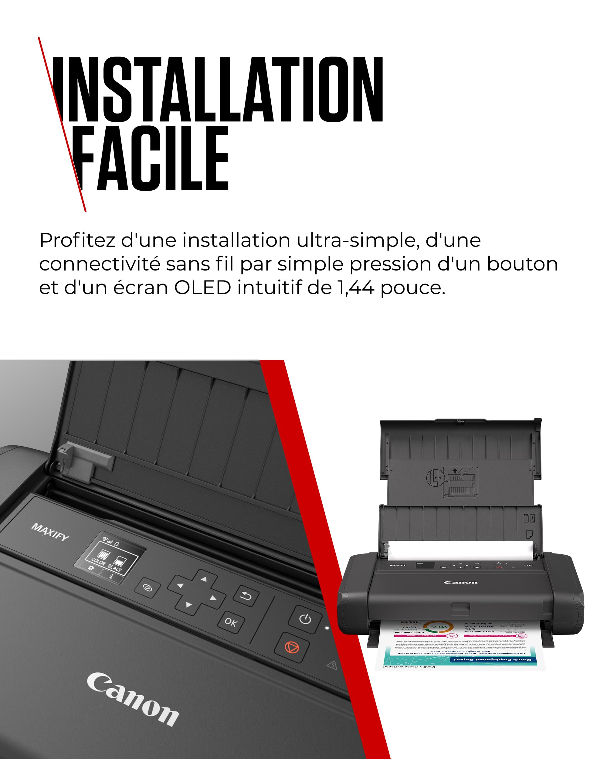 CANON MAXIFY BX110 Printer colour inkjet A4 4800x1200dpi 9ipm mono 5.5 min/page colour 50sheets USB-C Wi-Fi