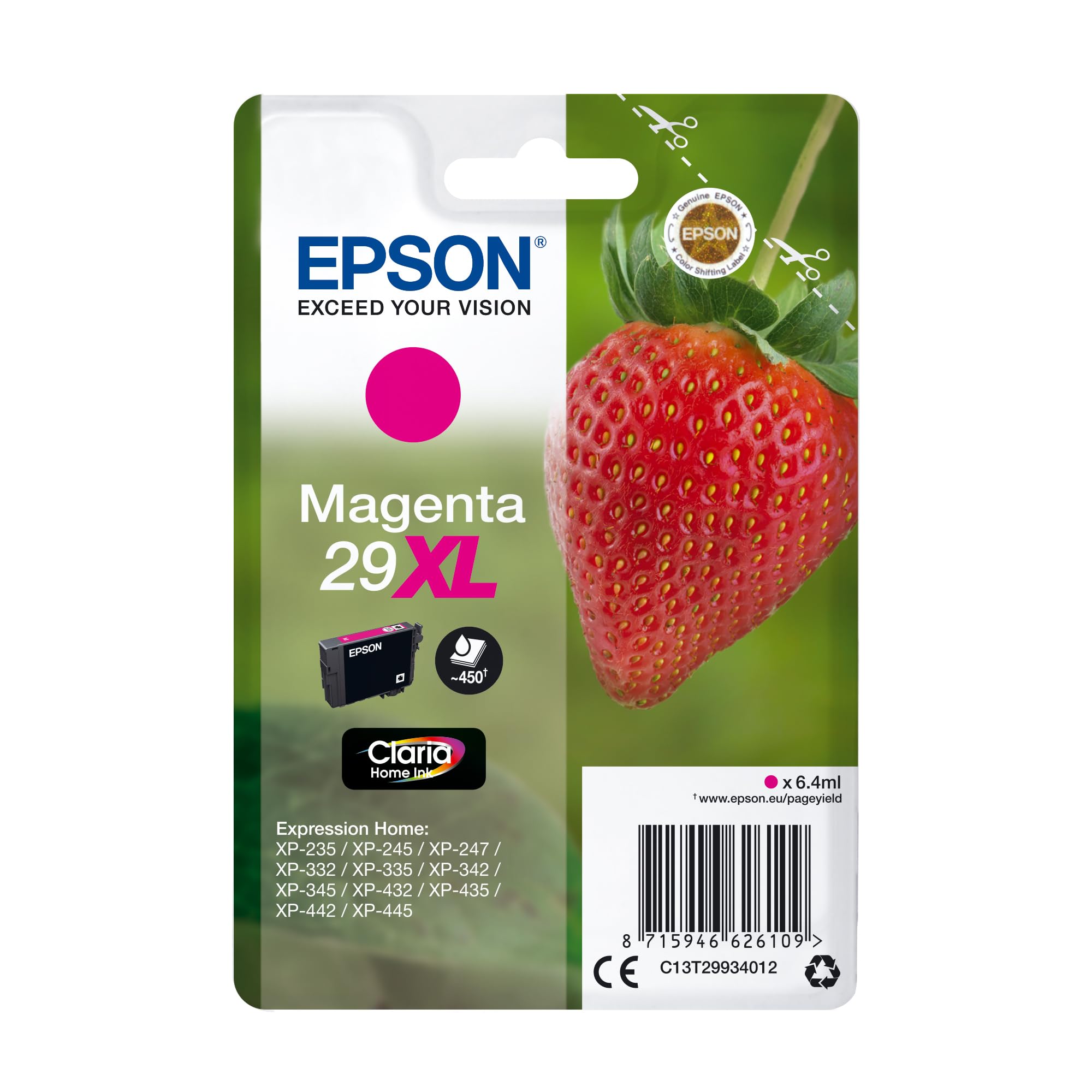 Cartouche EPSON C13T29934012 XL - Magenta