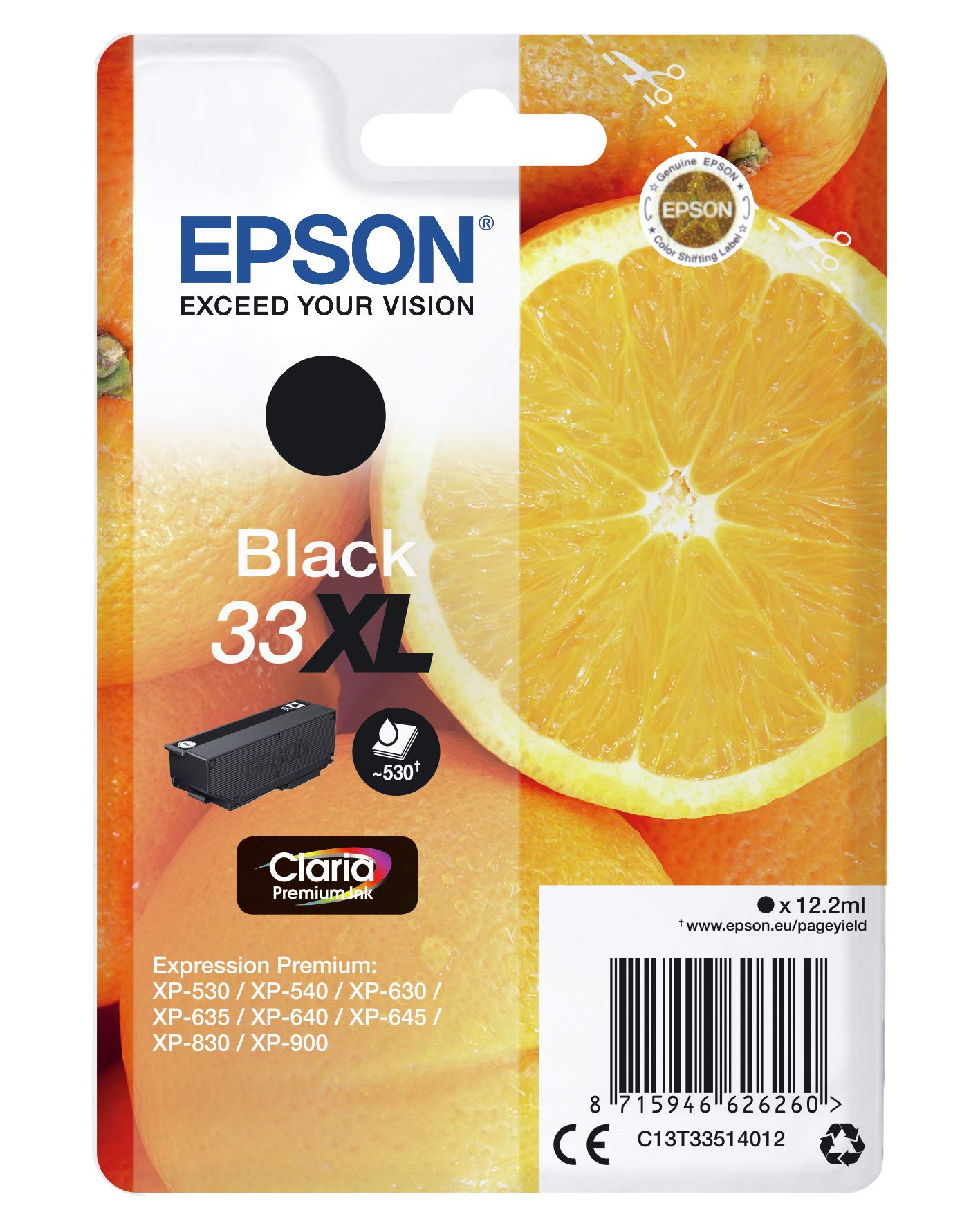 EPSON 4LB 33XL Ink Black Claria Premium Singlepack w/s