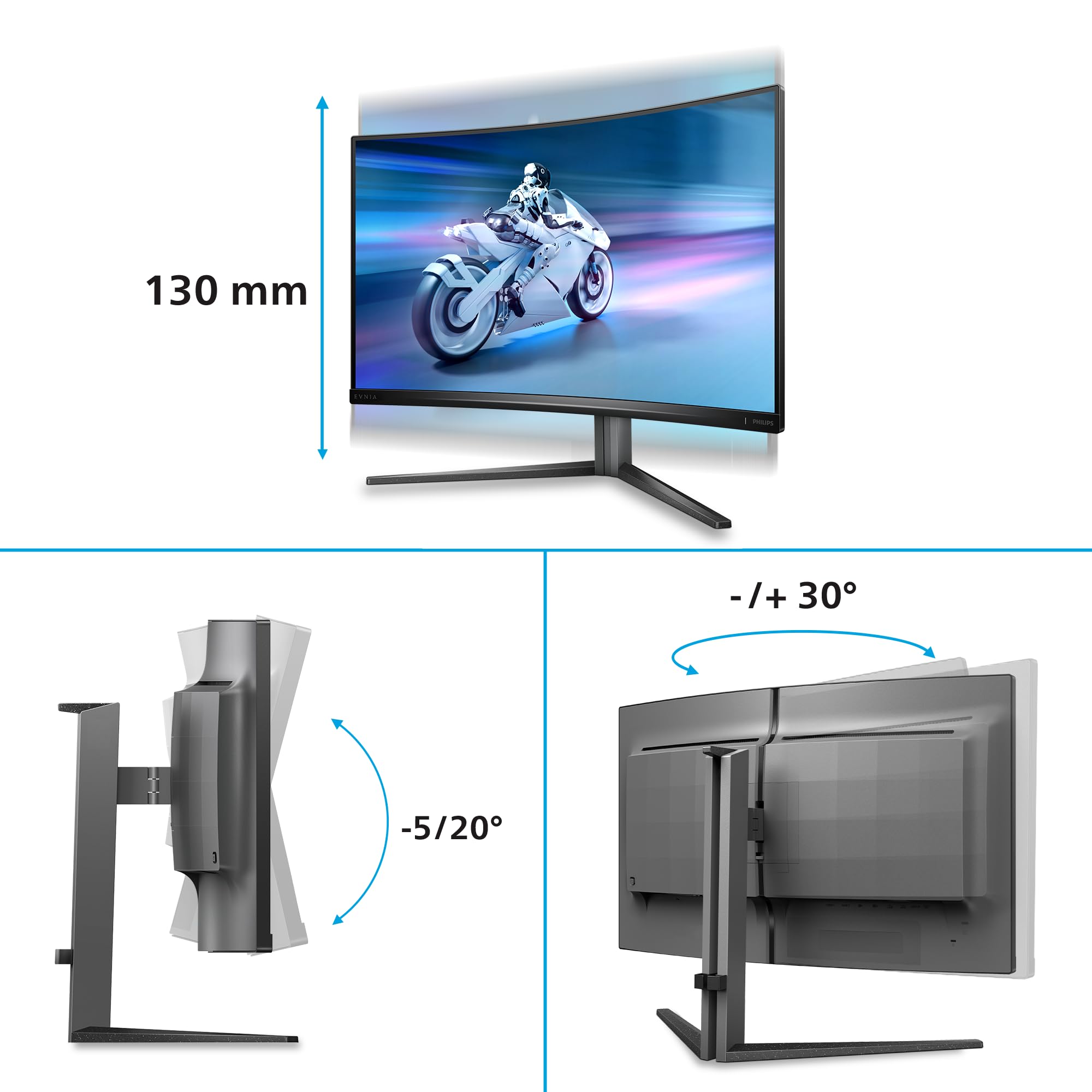 PHILIPS 32M2C5500W/00 31.5p VA 2560x1440 16:9 2xHDMI DP USB Gray