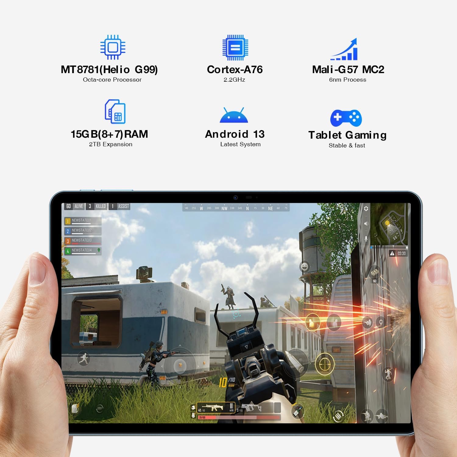 Doogee T30 Pro (Tablette 4G - 11'', 256 Go, 8 Go RAM) Gris