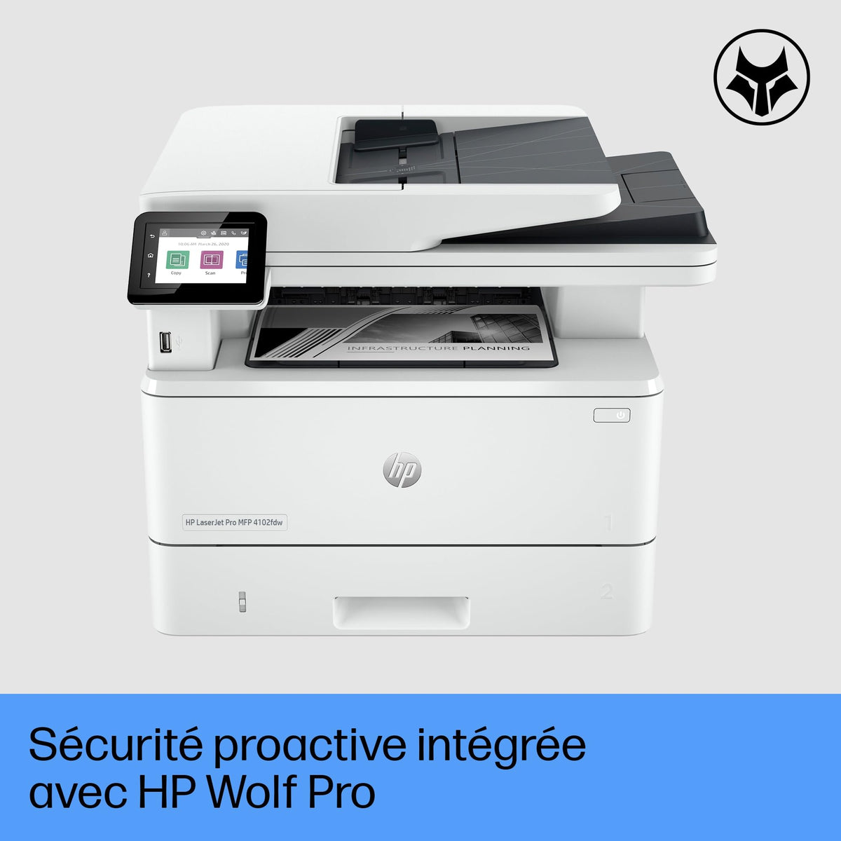 HP LaserJet Pro MFP 4102fdw Mono laser 38ppm Copy 40ppm Print 350sheets LAN Wi-Fi USB Bluetooth USB imprimante A4 laser mono WIFI