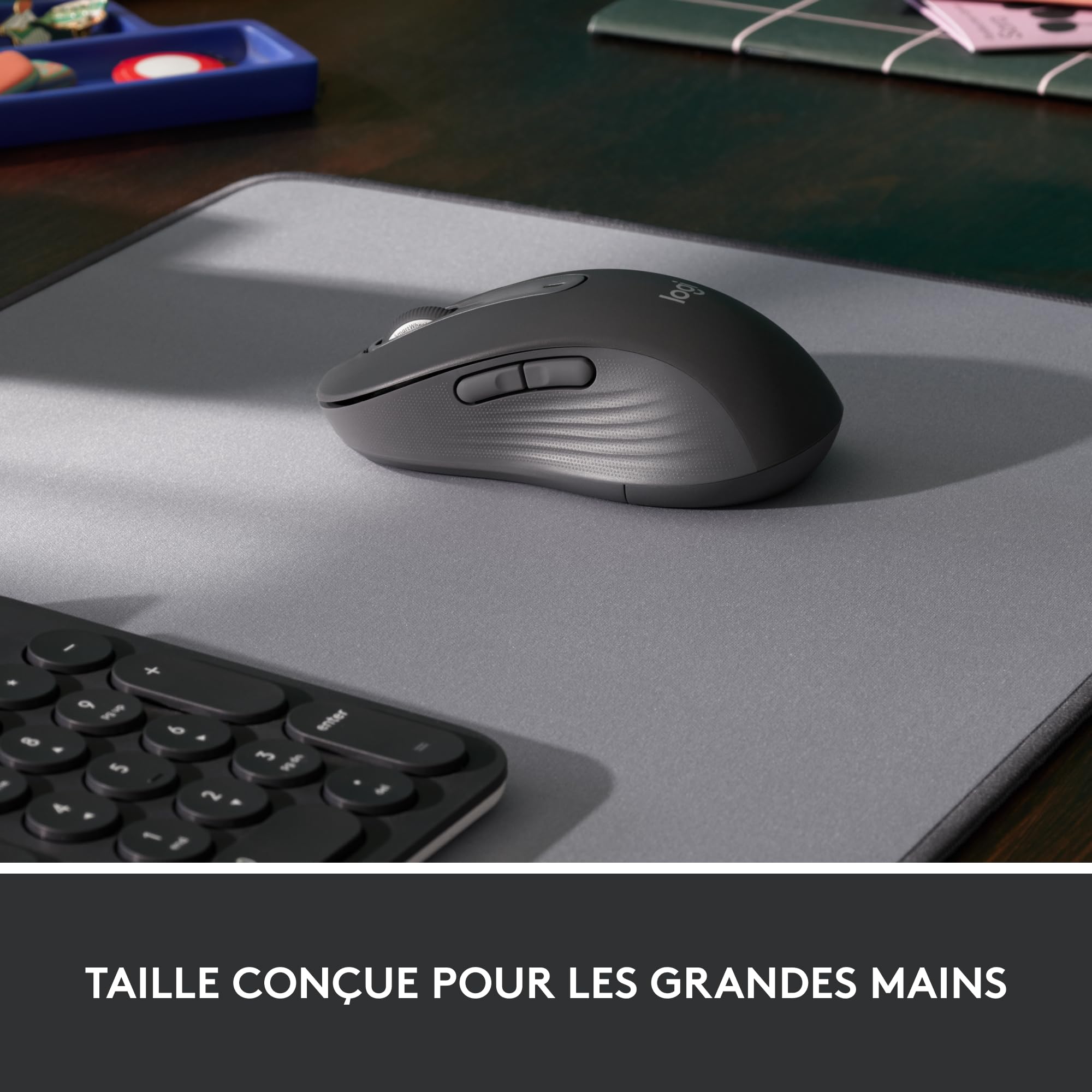 LOGITECH Signature M650 L for Business Mouse right-handed 5 buttons wireless Bluetooth 2.4 GHz Bolt USB receiver