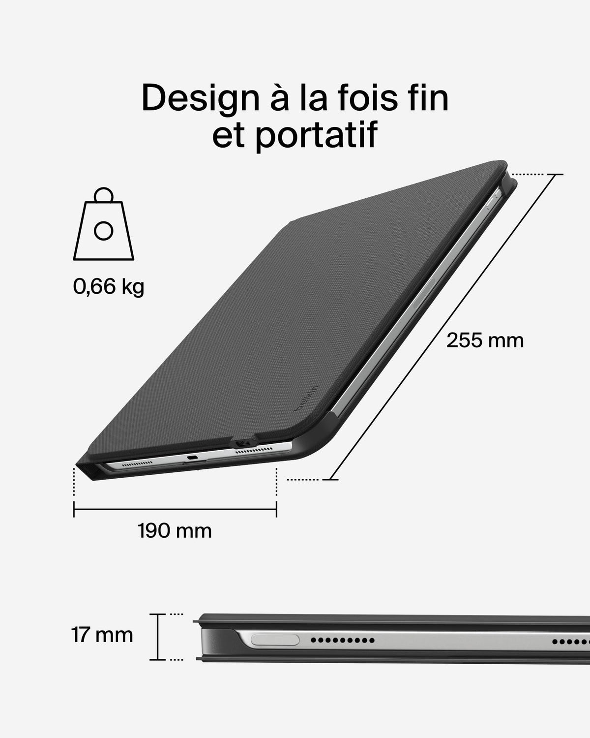 BELKIN Everyday Cradle Keyboard Folio for iPad 10th Gen (FR)