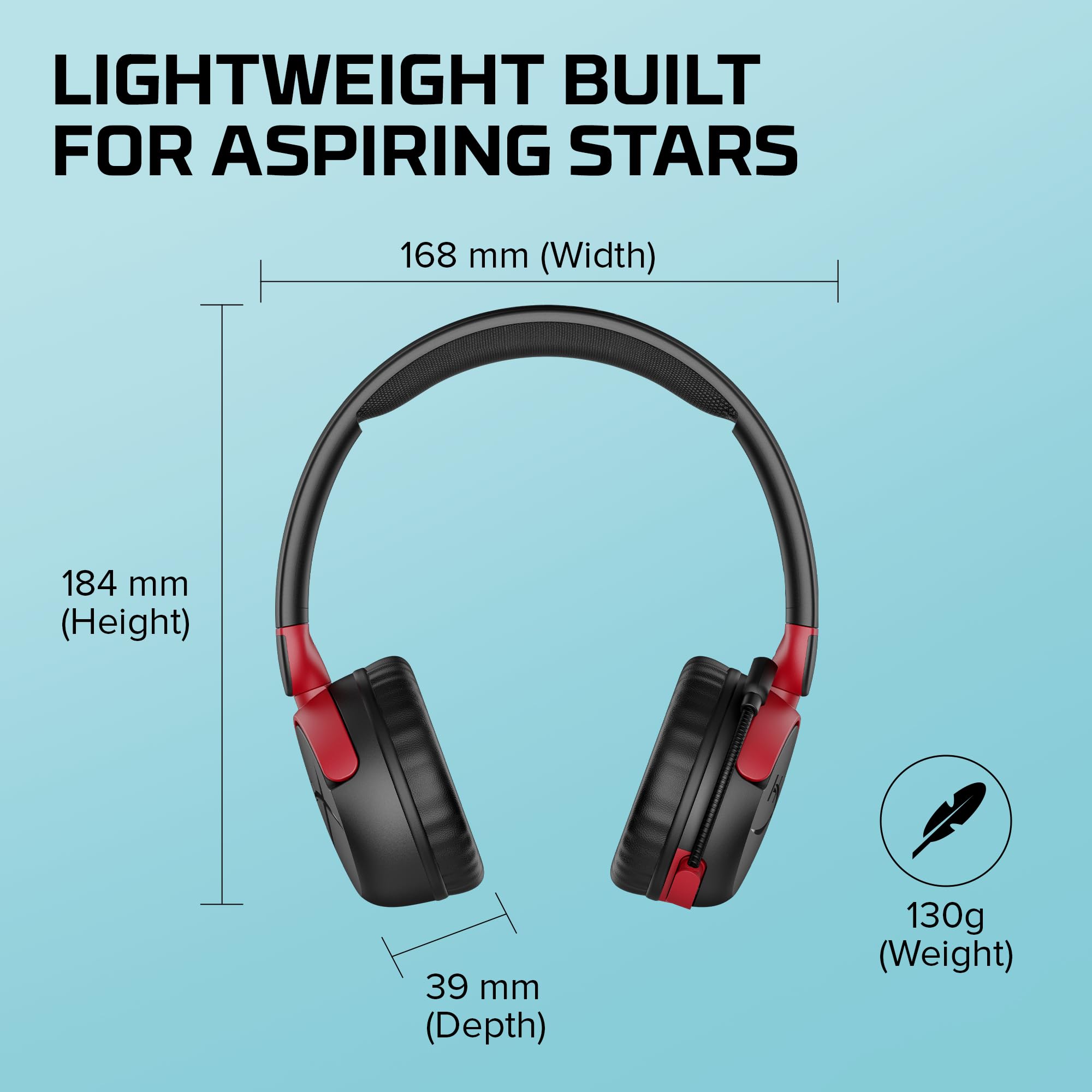 Casque sans fil HyperX Cloud Mini avec microphone, noir-rouge