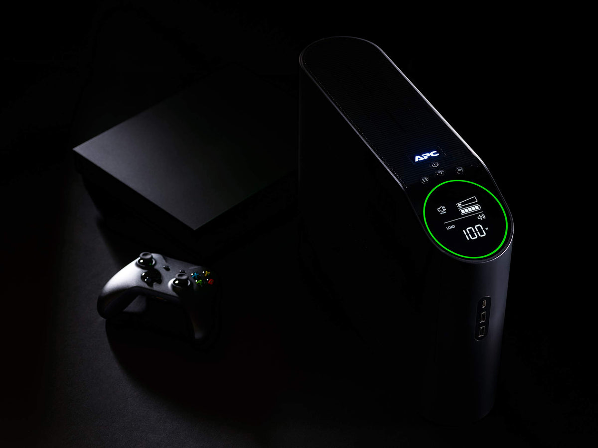 APC Back-UPS Pro UPS tower RGB lights AC 230V 1320Watt 2200VA 1-phase output connectors 6 Black midnight