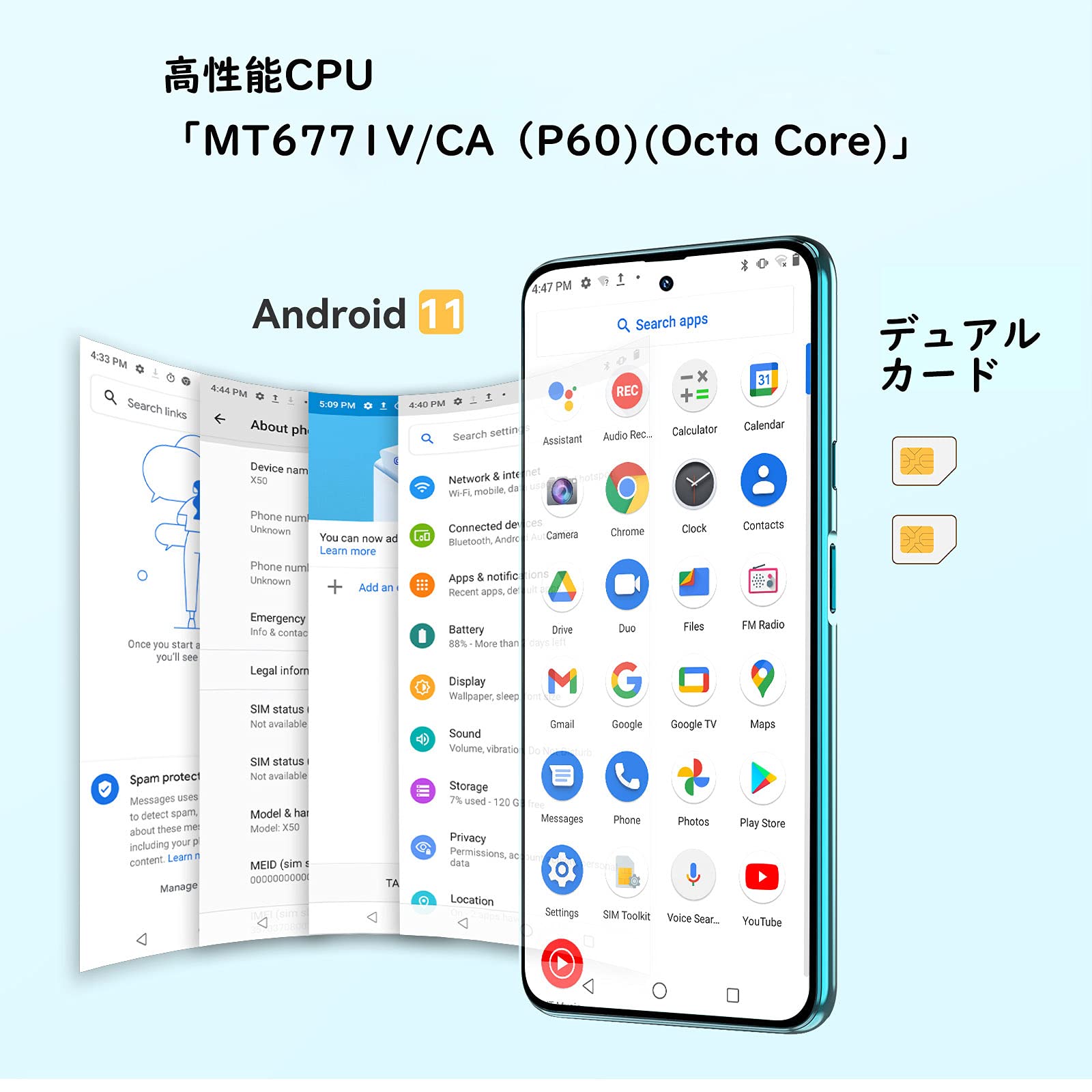 Cubot X50 (Double Sim - 6.67'', 128 Go, 8 GO RAM) Noir