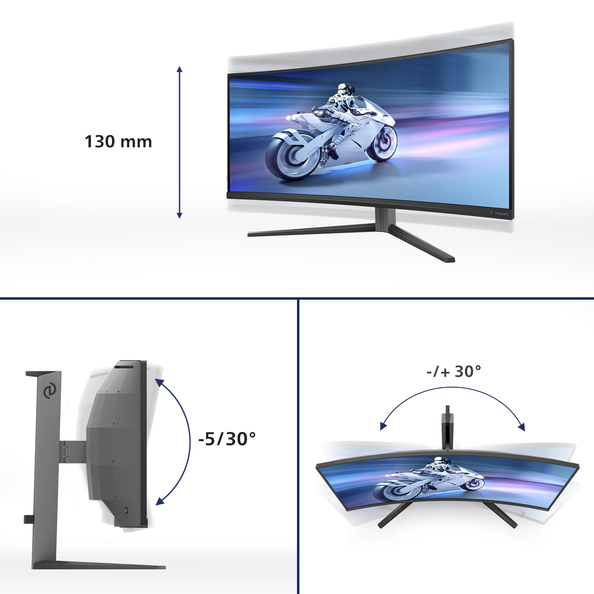 PHILIPS 34M2C6500 34p OLED 3440x1440 HDMI Black/Grey