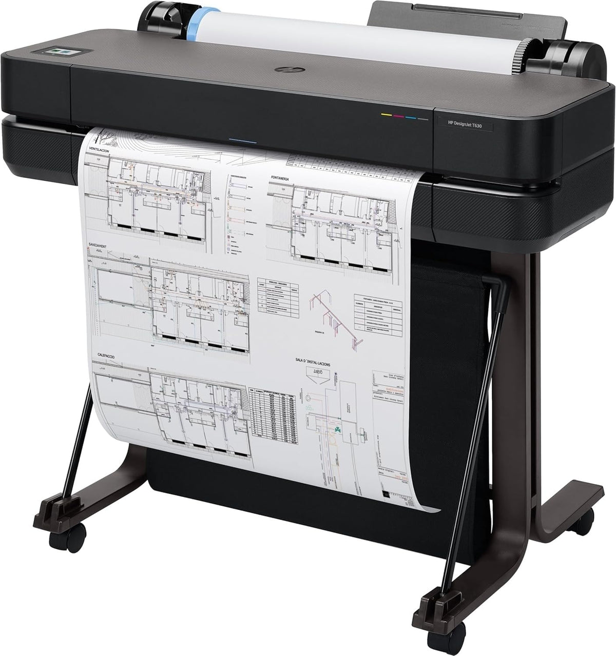 HP DesignJet T630 24p LFP 2025 Colour Ink-Jet A1 ANSI D Roll 61cm 2400x1200dpi 0.5 min/page USB LAN Wi-Fi