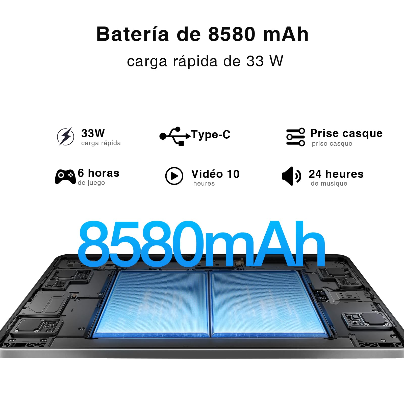 Doogee T30 Pro (Tablette 4G - 11'', 256 Go, 8 Go RAM) Gris