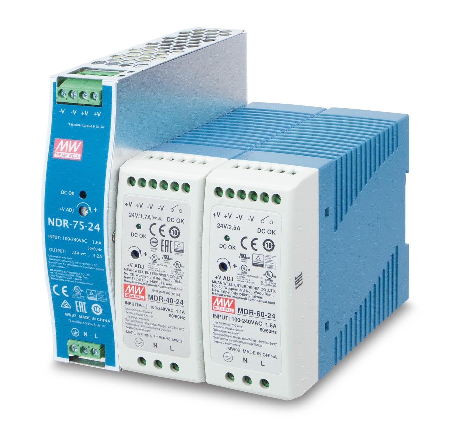 PLANET PWR-60-24 unité d'alimentation d'énergie 60 W Bleu, Blanc