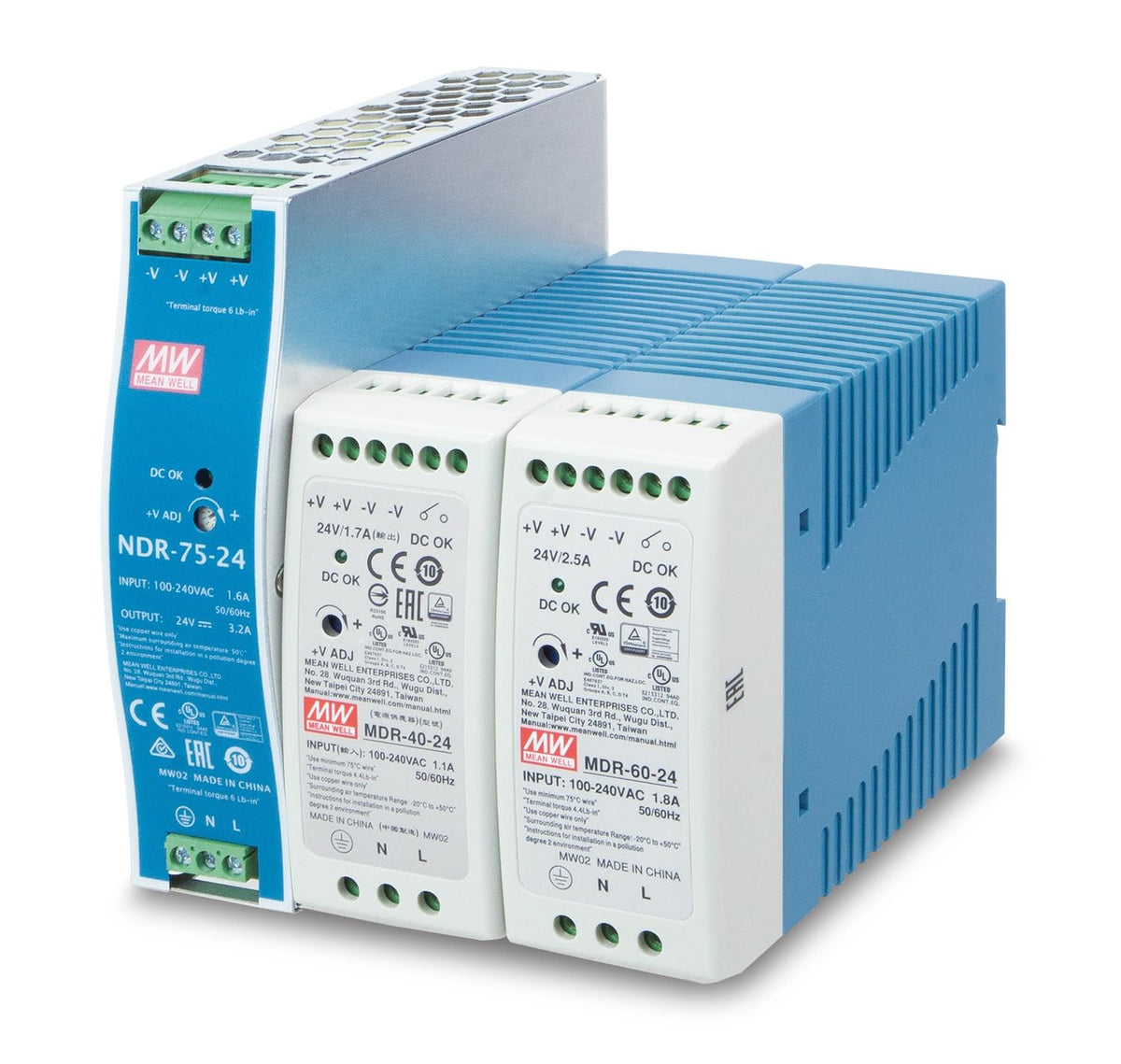 PLANET PWR-60-24 unité d'alimentation d'énergie 60 W Bleu, Blanc