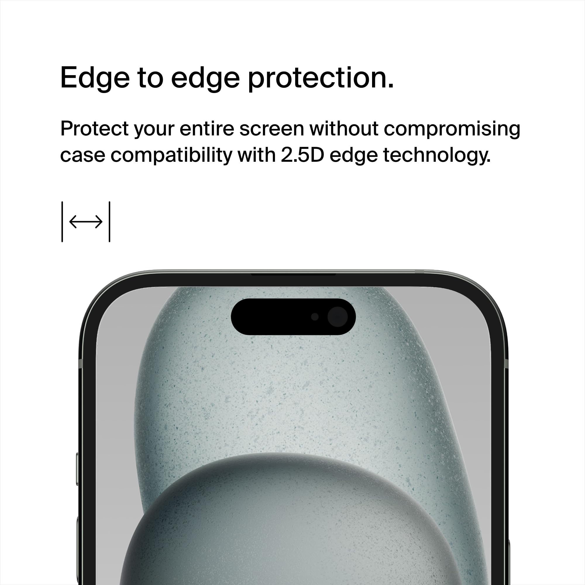 BELKIN ScreenForce Pro TemperedGlass Privacy AM Screen Protection for iPhone 15/14 Pro