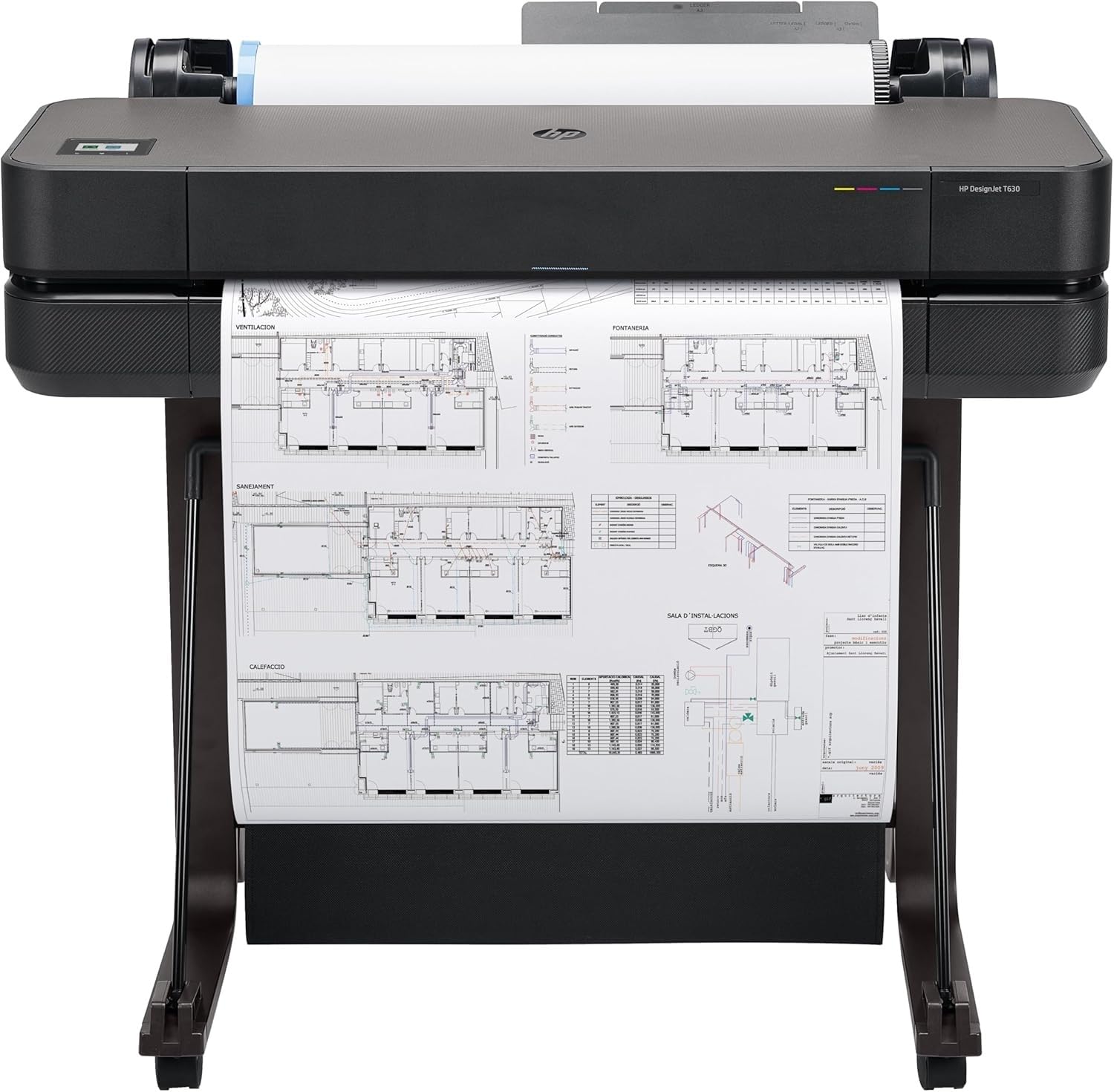HP DesignJet T630 24p LFP 2025 Colour Ink-Jet A1 ANSI D Roll 61cm 2400x1200dpi 0.5 min/page USB LAN Wi-Fi