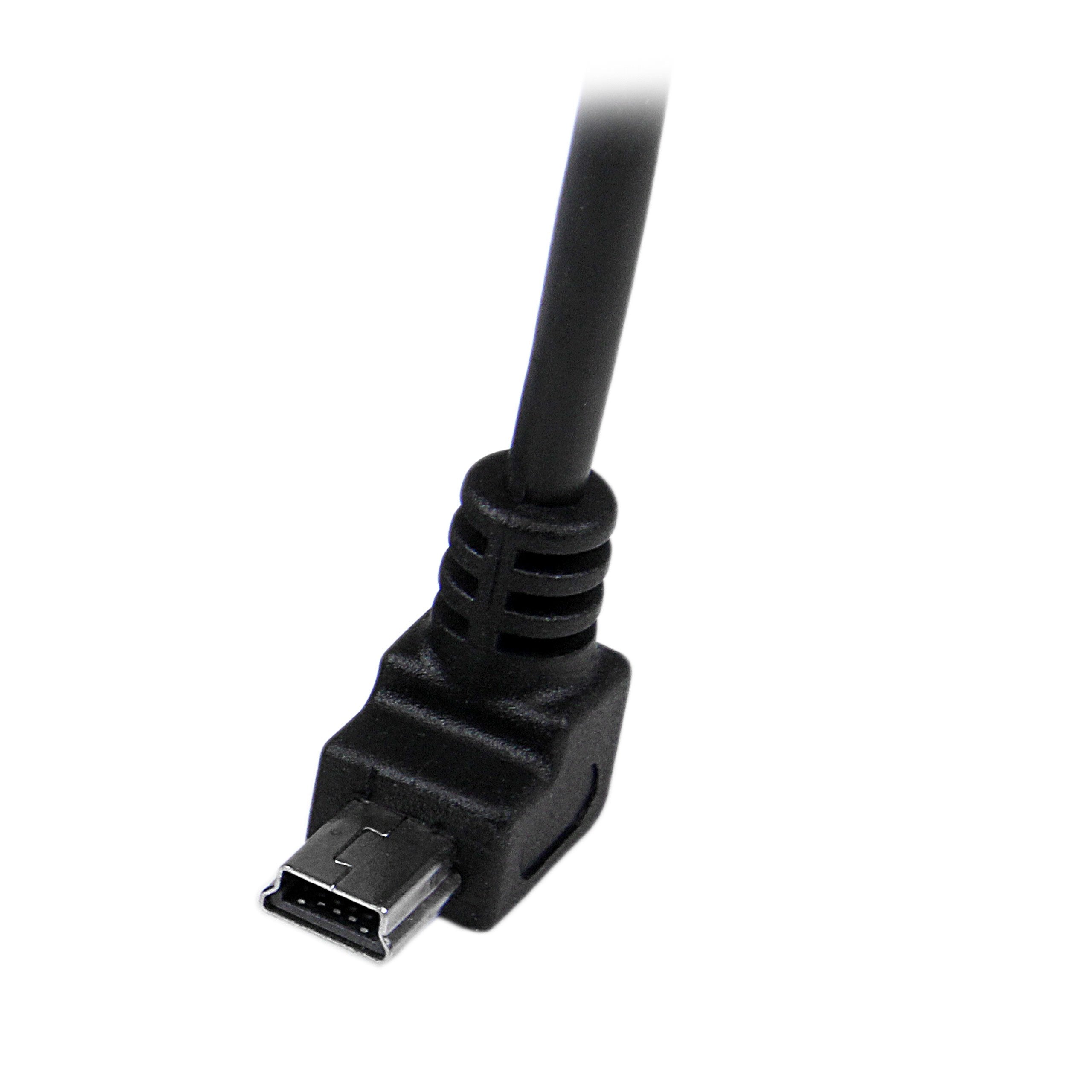 2m USB to Down Angle Mini USB Cable