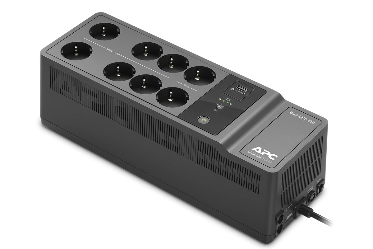 APC Back-UPS BE650G2-GR UPS AC 230V 400Watt 650VA output connectors 8 Black