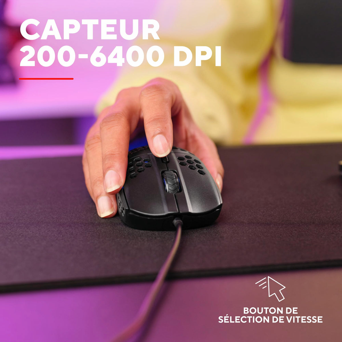 TRUST Souris gaming filaire HELOX ultra légére - Noire