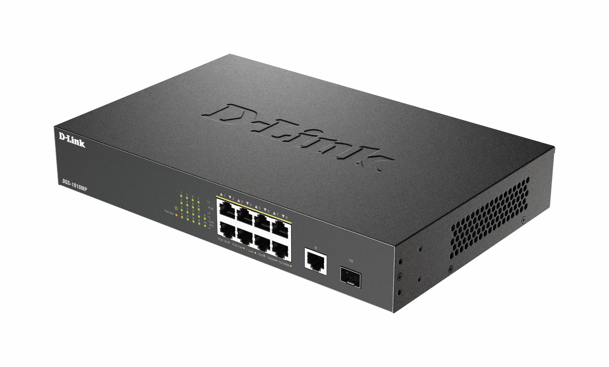 D-LINK 8 Gigabit PoE/PoE+ ports And 1 Gigabit port And 1 SFP port Metallic 125W PoE budget