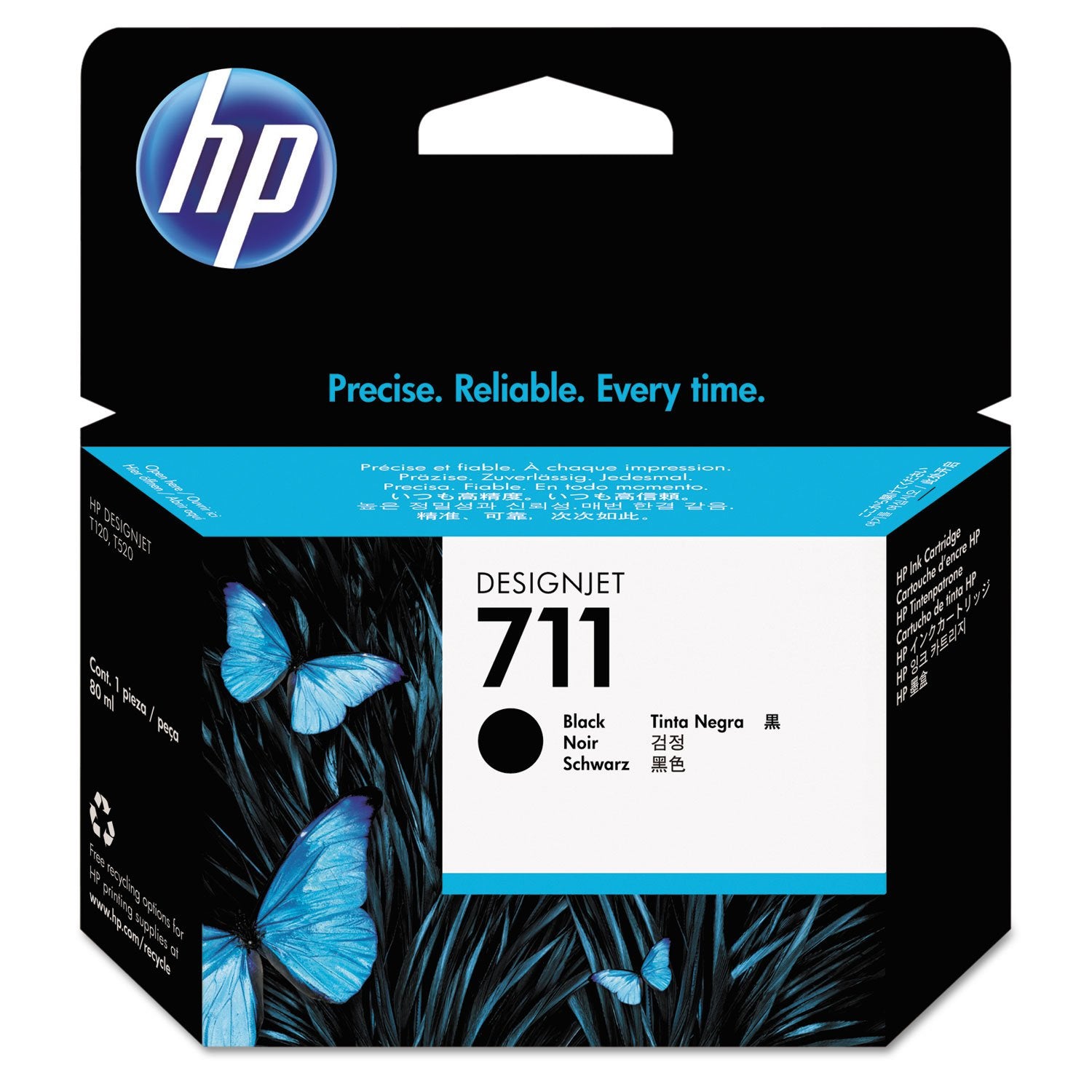 HP 711 original Ink cartridge CZ133A black high capacity 80ml 1-pack