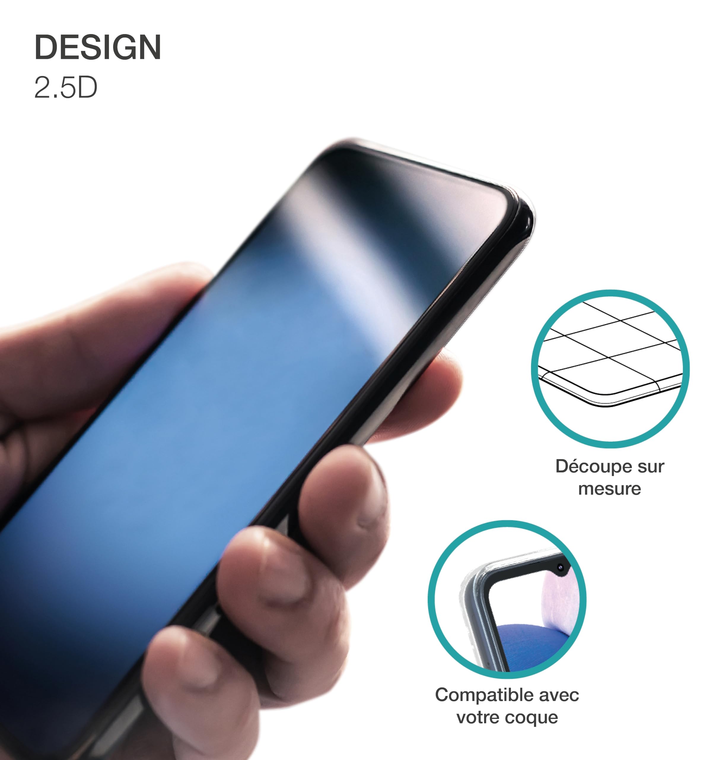 Tempered glass iPh 16/17+Smart 2.5D