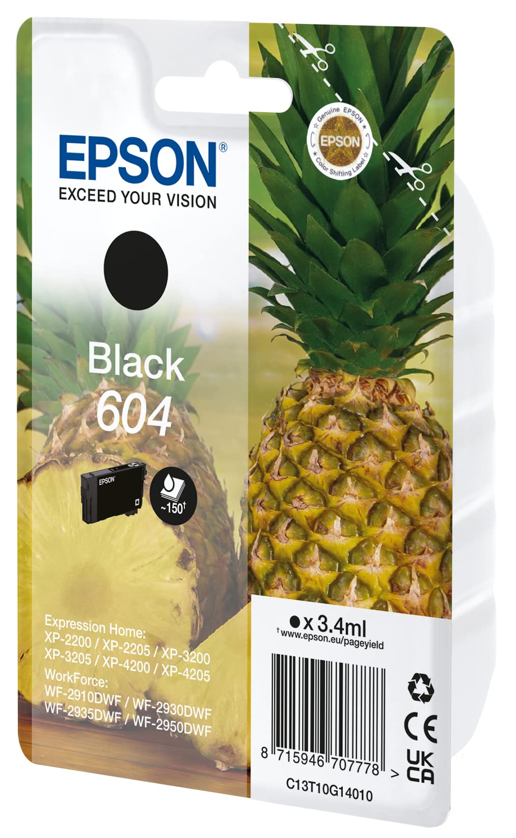 EPSON 4LB Singlepack Black 604 Ink w/s
