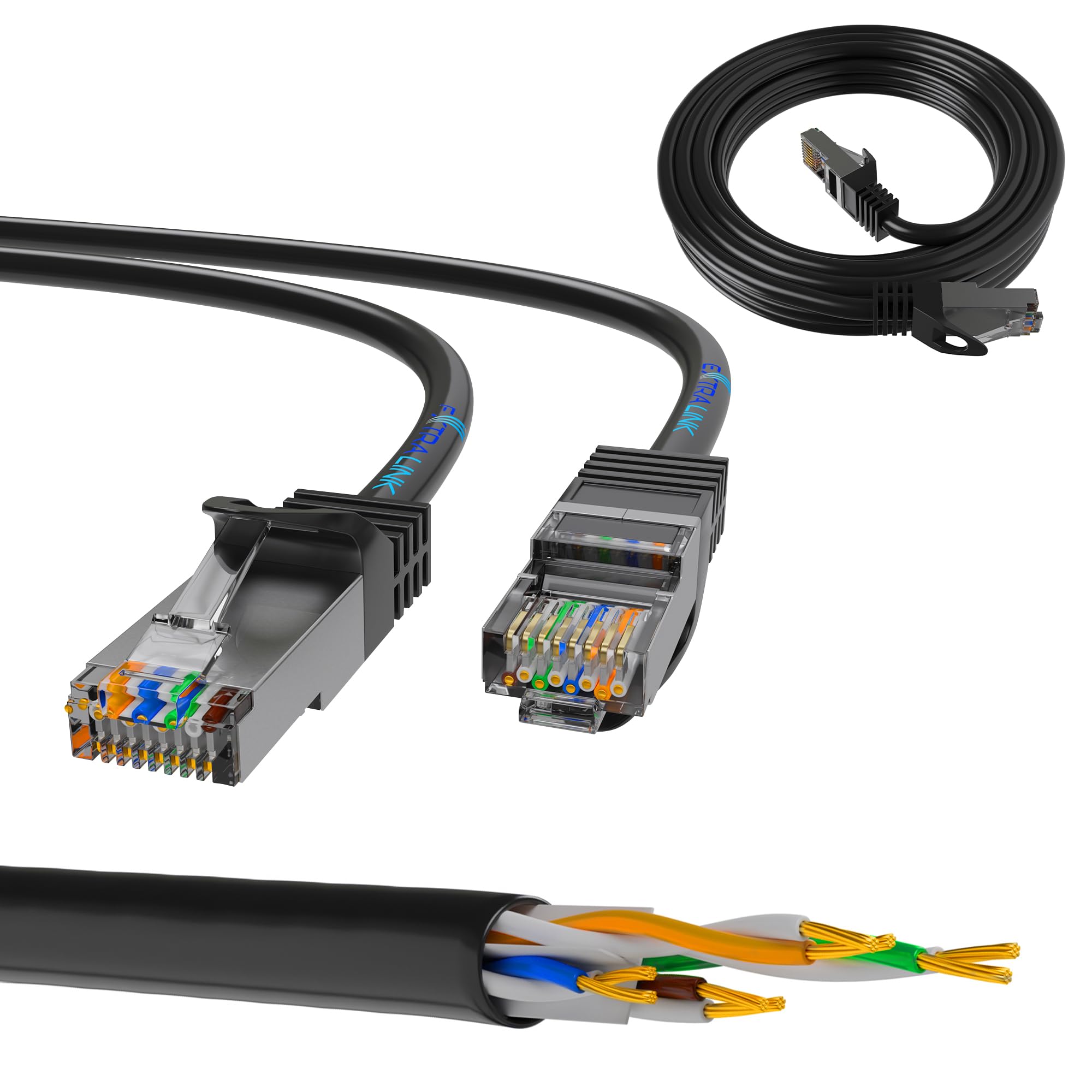 Extralink EX.7584 câble de réseau Noir Cat5e F/UTP (FTP)