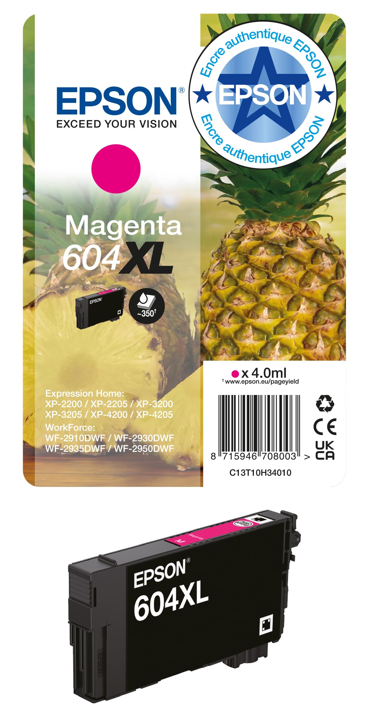 EPSON 1LB Singlepack Magenta 604XL Ink