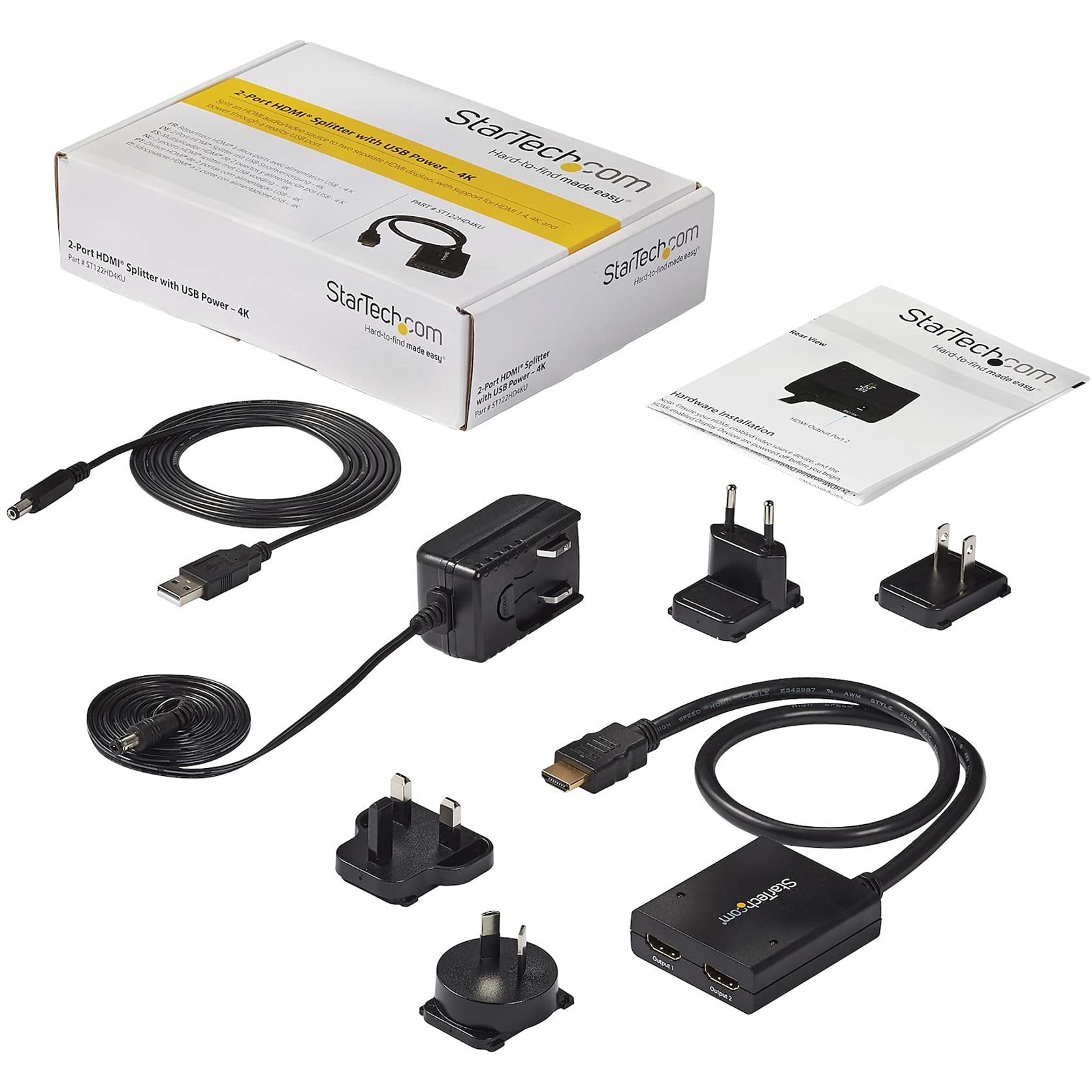 4K HDMI 2-Port Video Splitter - 4K 30Hz