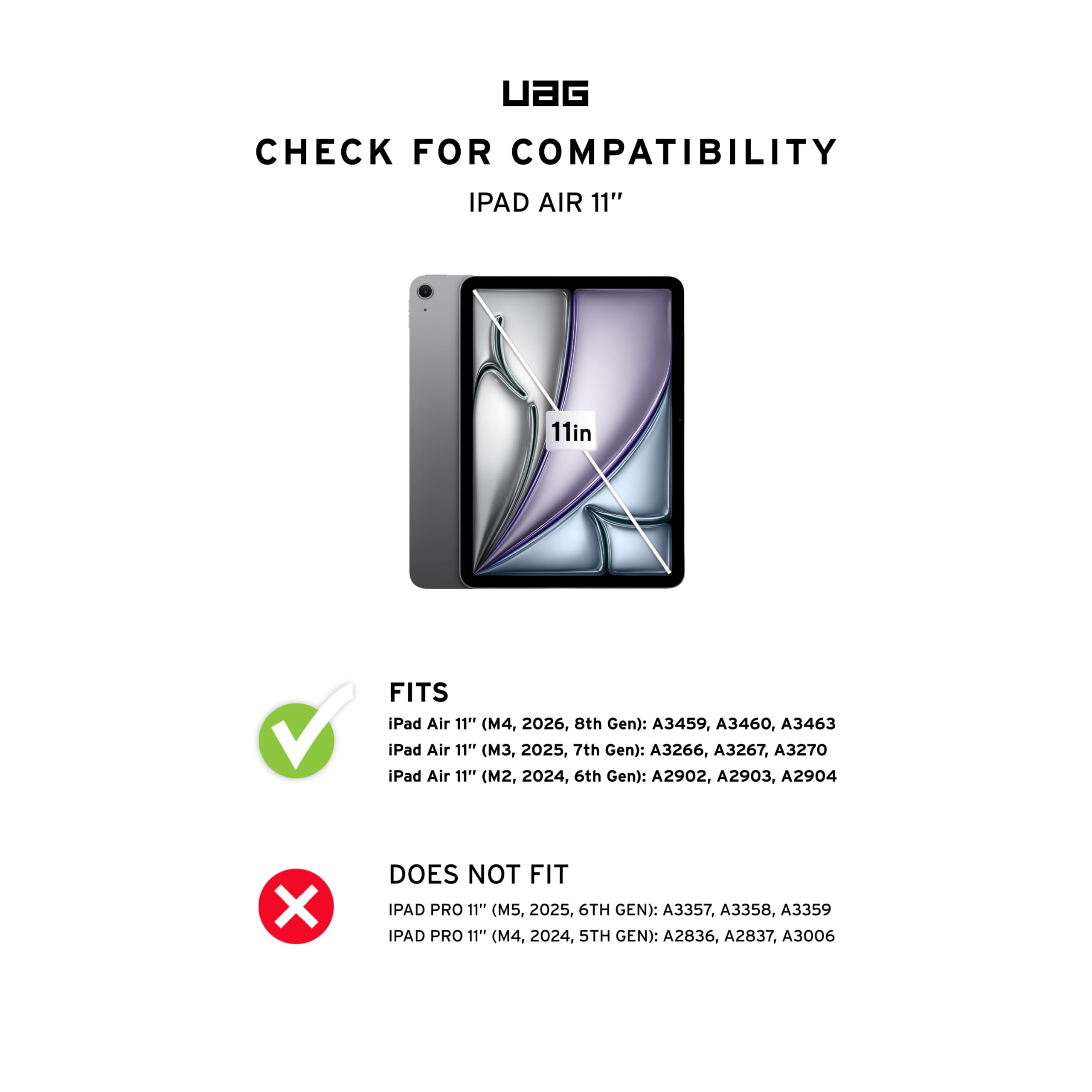 UAG METROPOLIS SE IPAD AIR 11 M2 BLK
