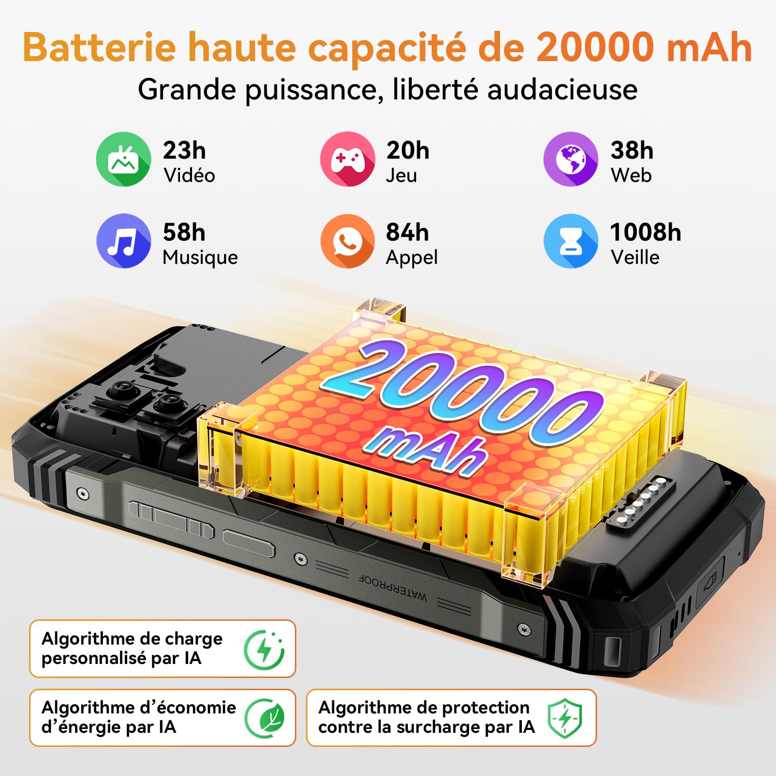 Blackview Xplore 1 (5G - 6.78'' - 512 Go, 16 Go RAM - 20000mAh) Noir